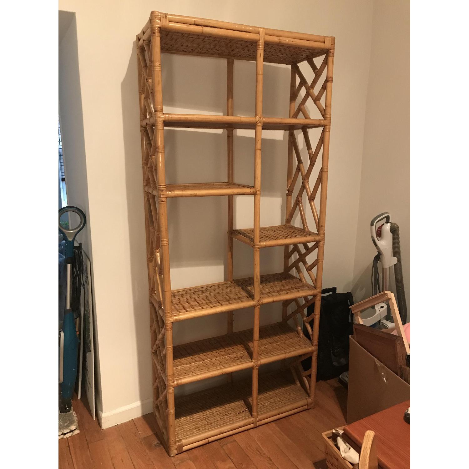 Vintage Bamboo Shelving Unit - image-1