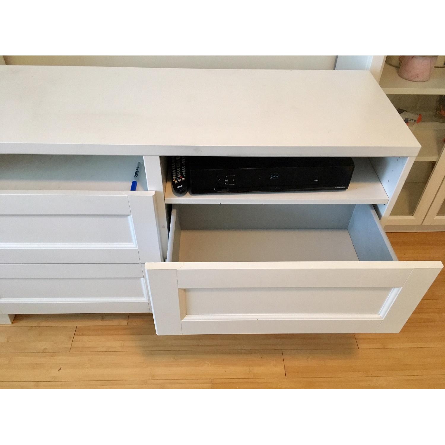 Ikea Besta TV Stand w/ 4 Drawers AptDeco