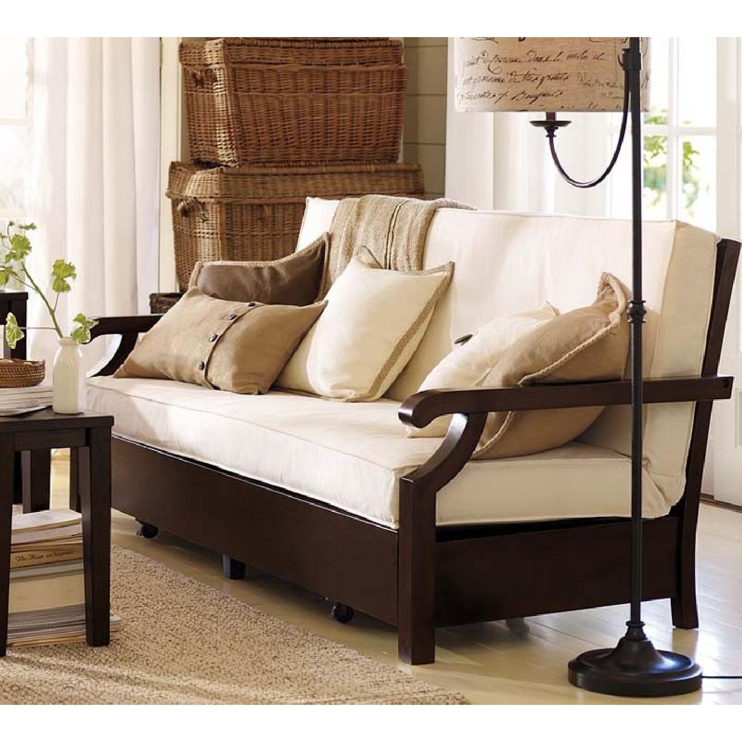 Pottery Barn Pull-Out Queen Futon Sofa - image-3