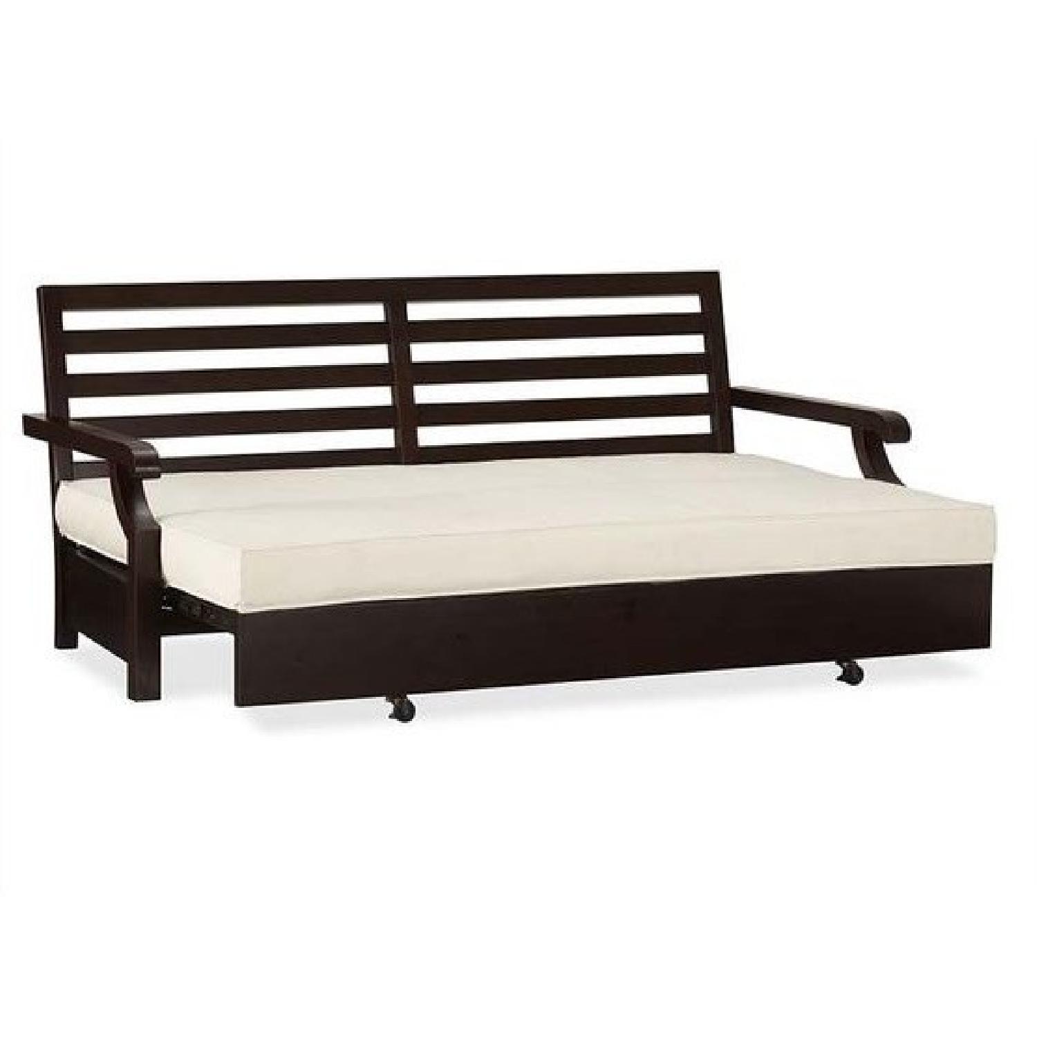 Pottery Barn Pull-Out Queen Futon Sofa - image-4