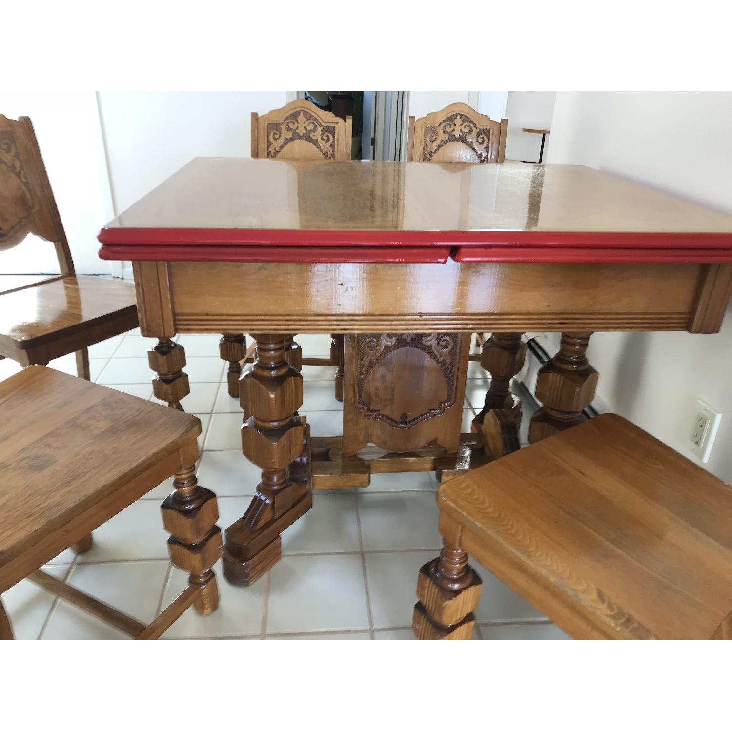 Vintage 50's Kitchen Table w/ 5 Chairs - image-3