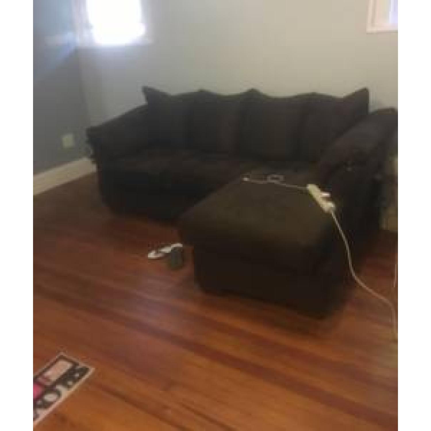 Ashley Brown Suede 2-Piece Sectional Sofa - image-3