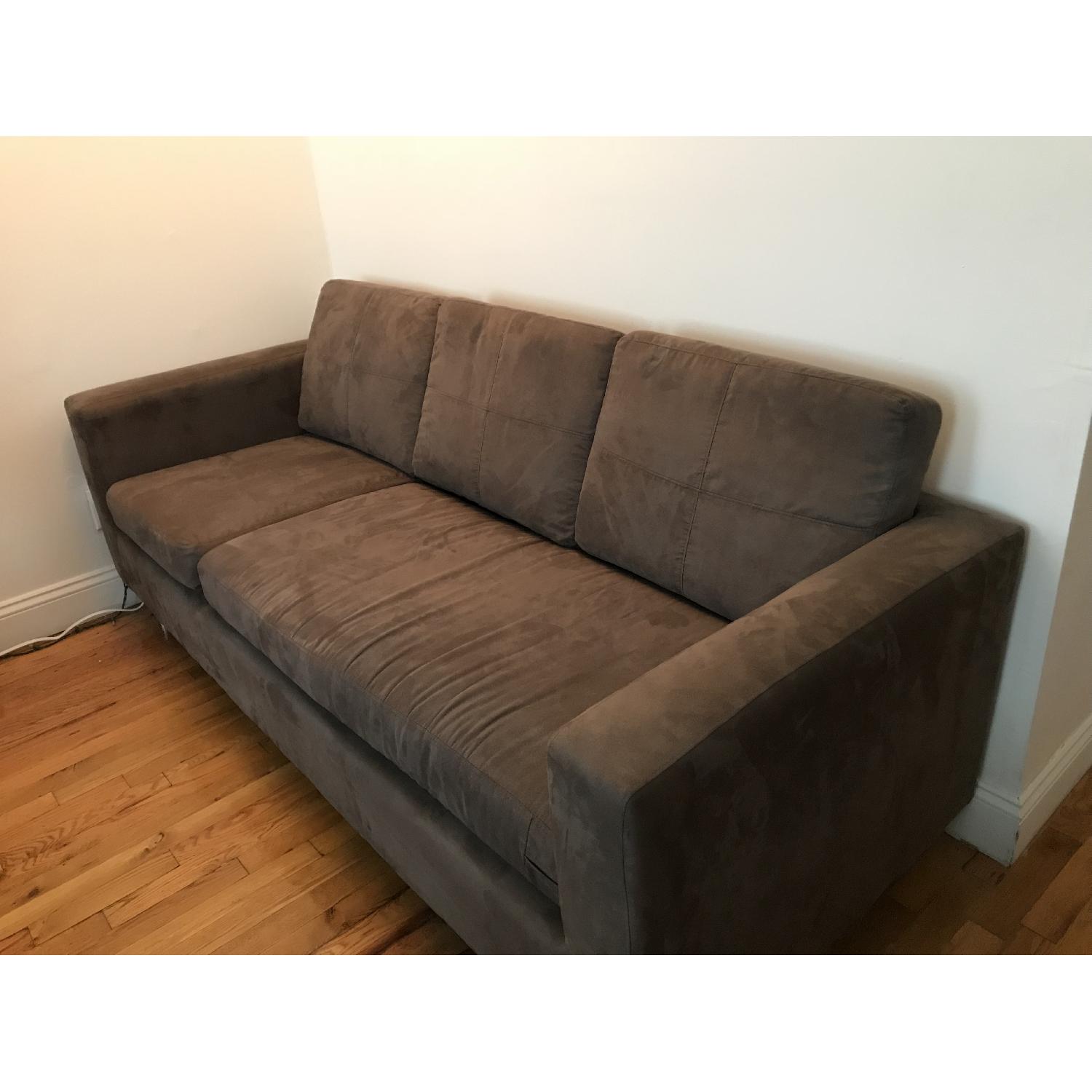 Macy's Suede 3-Seater Sofa - image-1