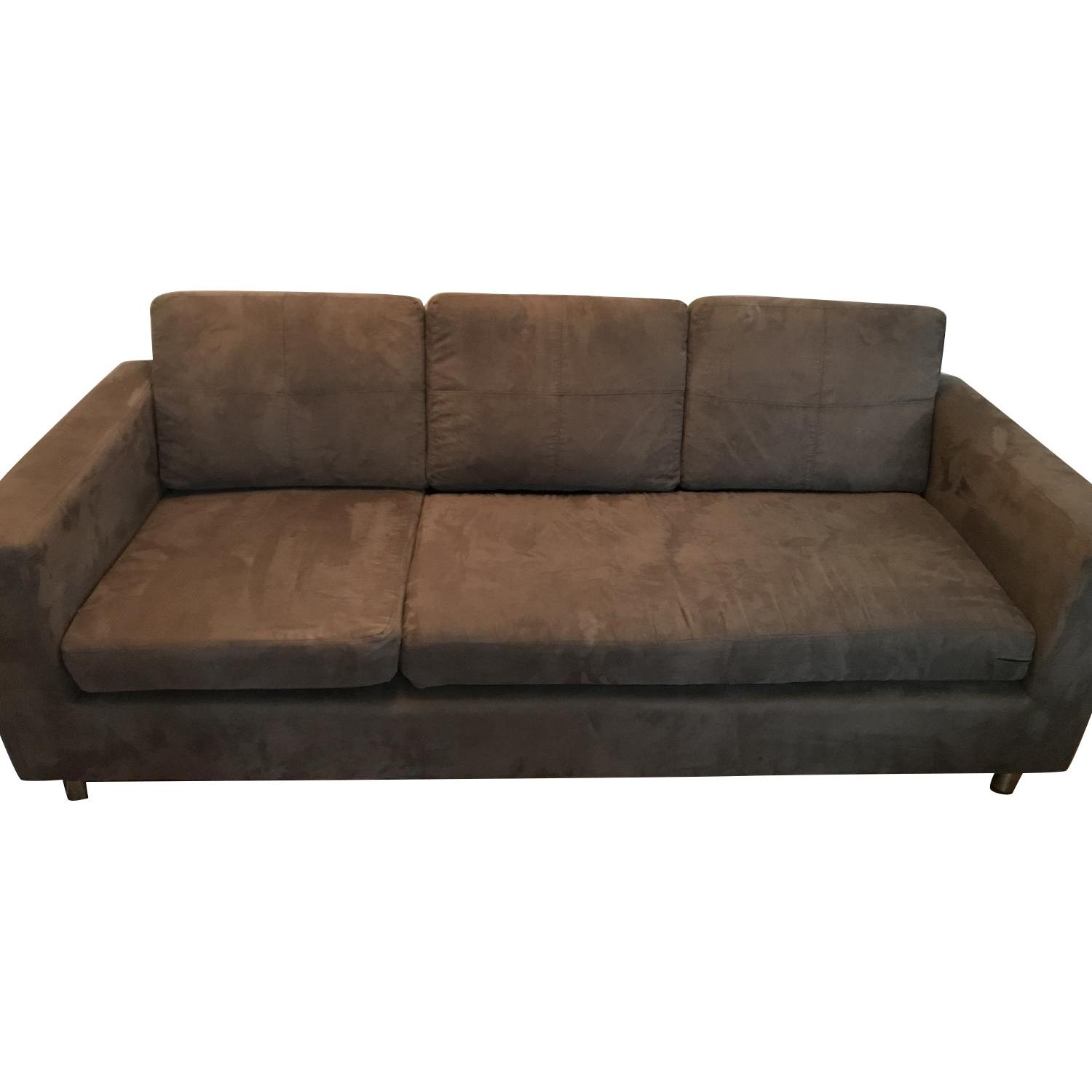 Macy's Suede 3-Seater Sofa - image-0