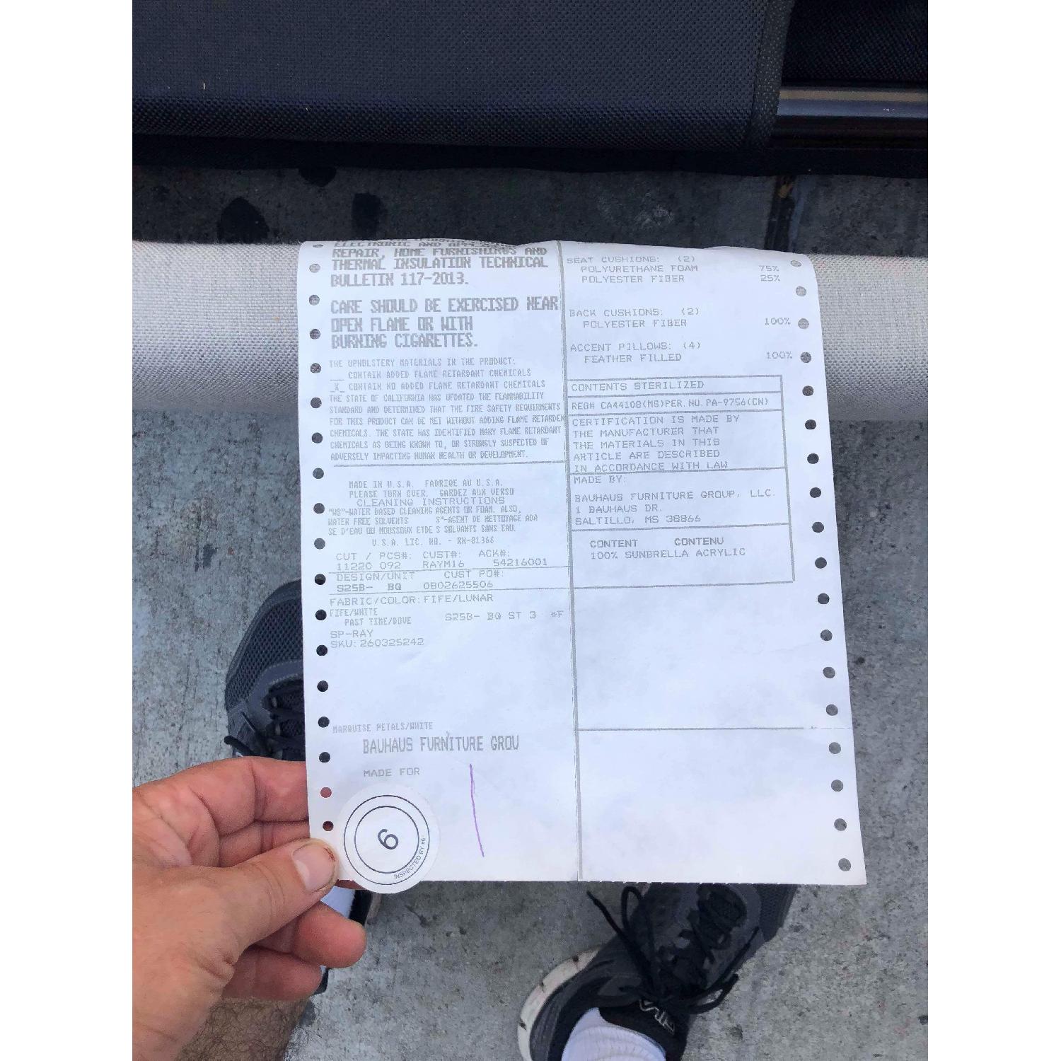 Bauhaus Sunbrella Wooster Fife White Welt Queen Sofa Bed - image-17