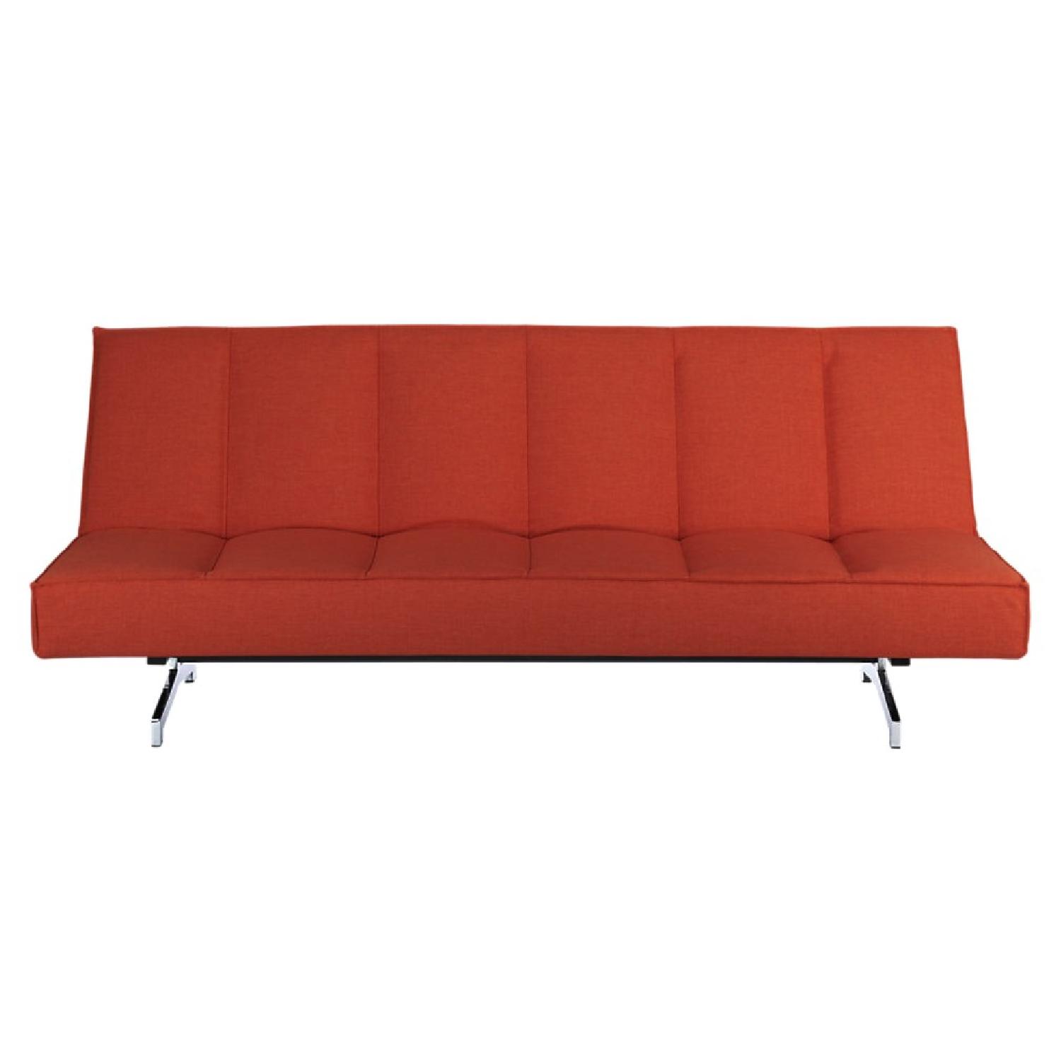 CB2 Flex Orange Sleeper Sofa AptDeco