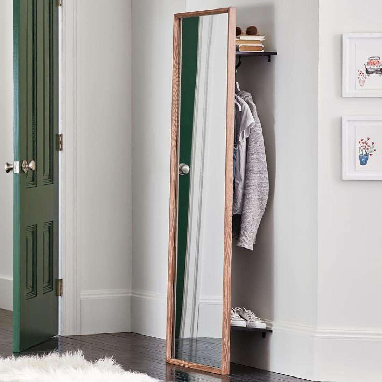 Pottery Barn Floor Mirror w/ Storage - image-2