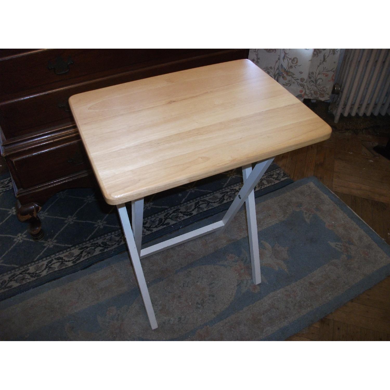 Wooden Folding Snack Trays - image-2