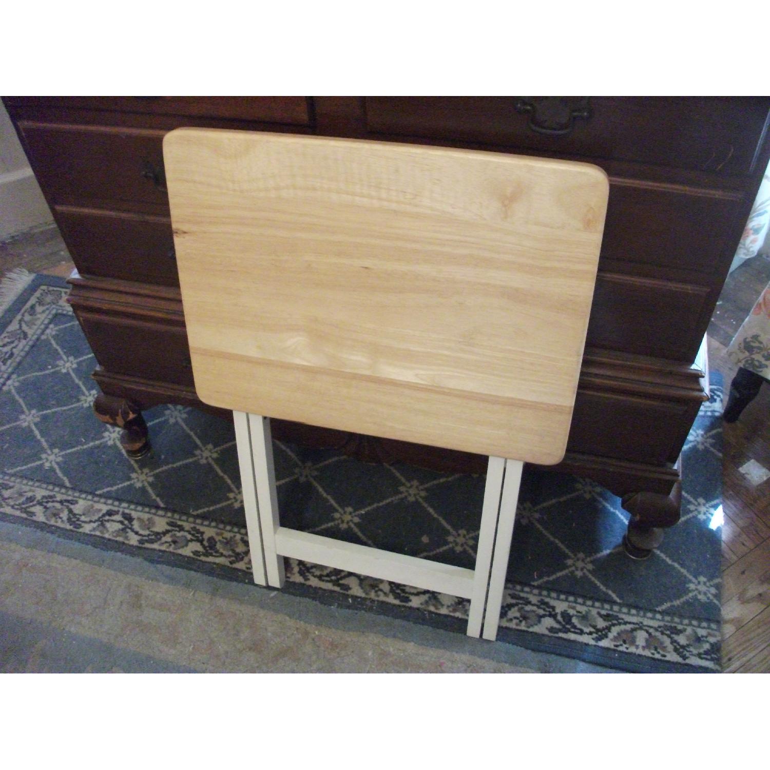 Wooden Folding Snack Trays - image-5