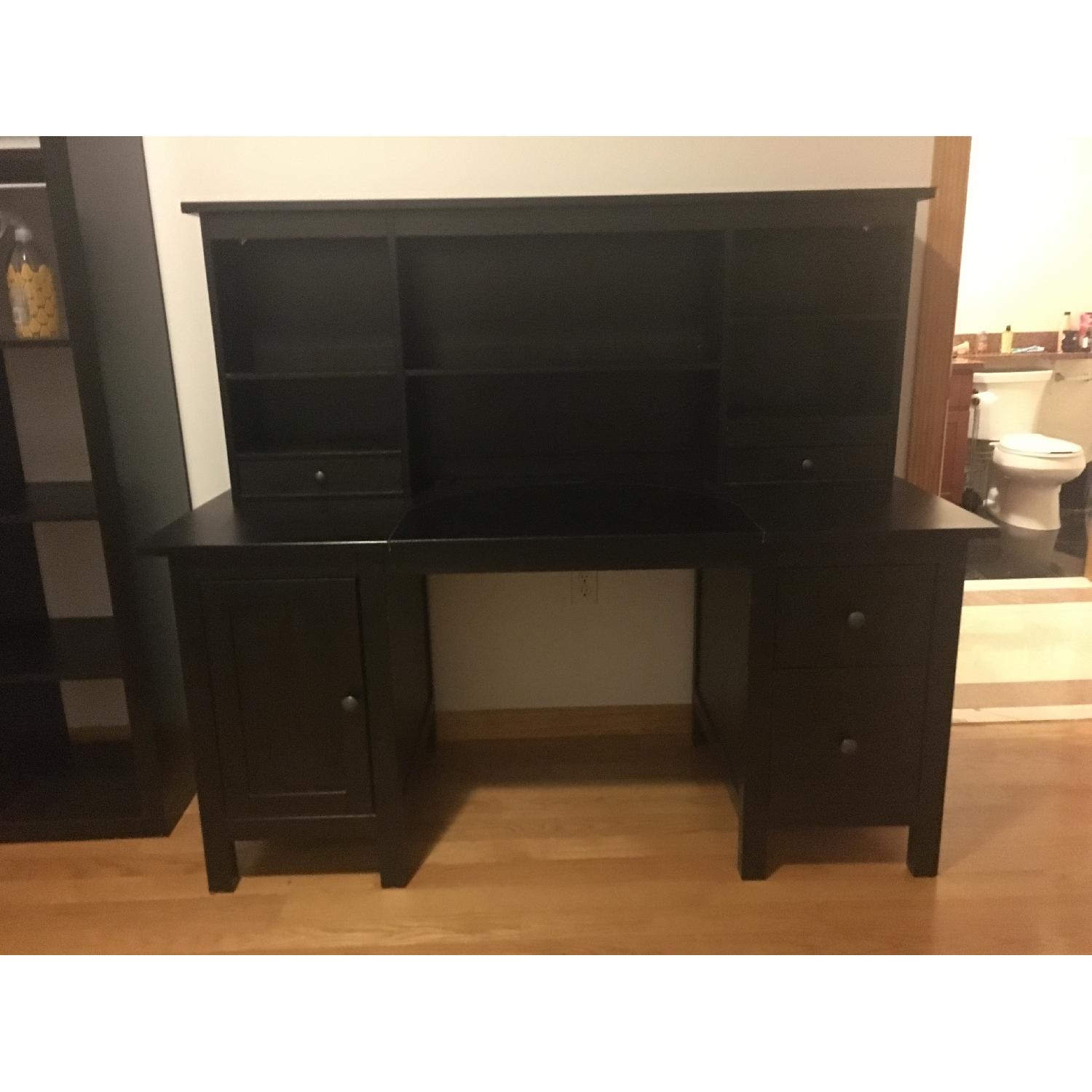 Ikea Hemnes Desk w/ Hutch & Malkolm Desk Chair - image-4