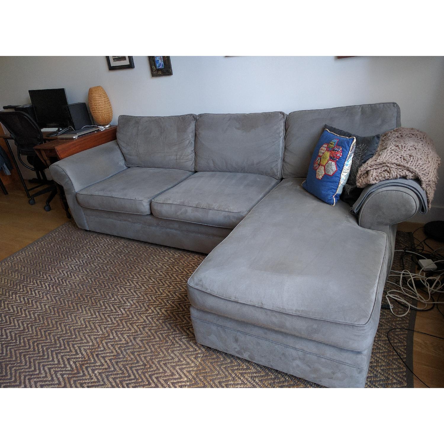 Pottery Barn Pearce Sectional Sofa w/ Chaise AptDeco
