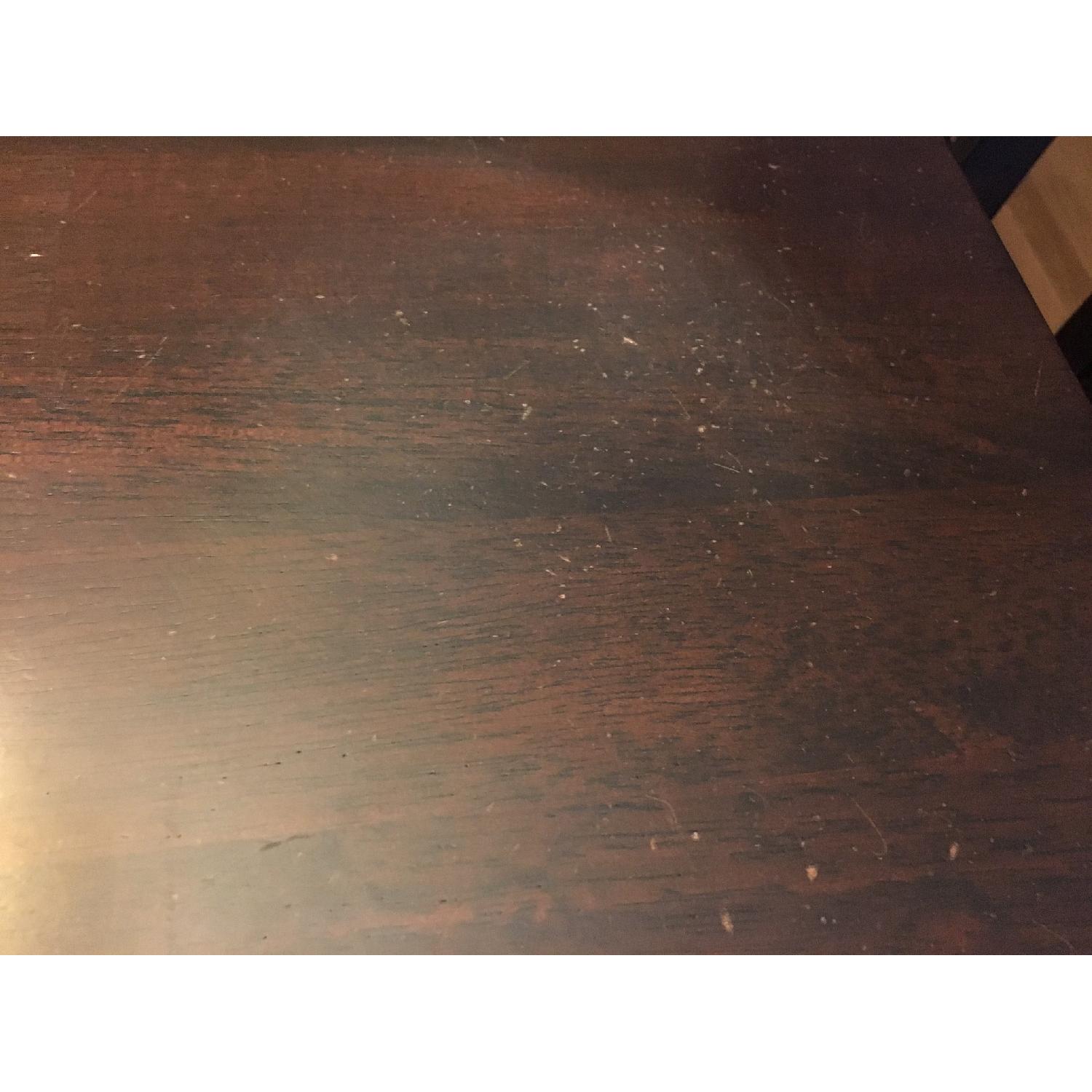 Expandable Wooden High Top Dining Room Table w/ 6 Chairs & 1 Bench - image-3