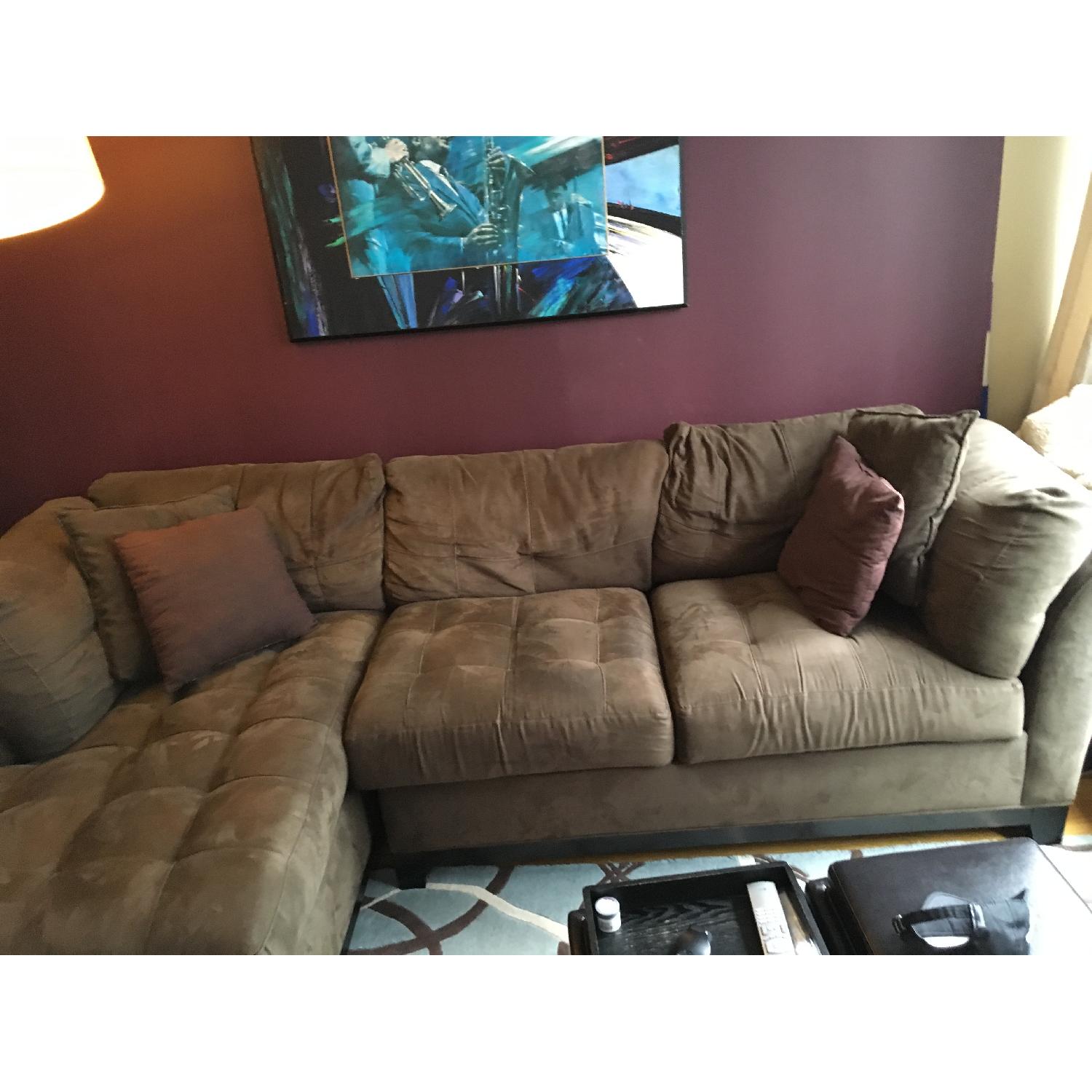 Raymour & Flanigan Sectional Couch - image-1