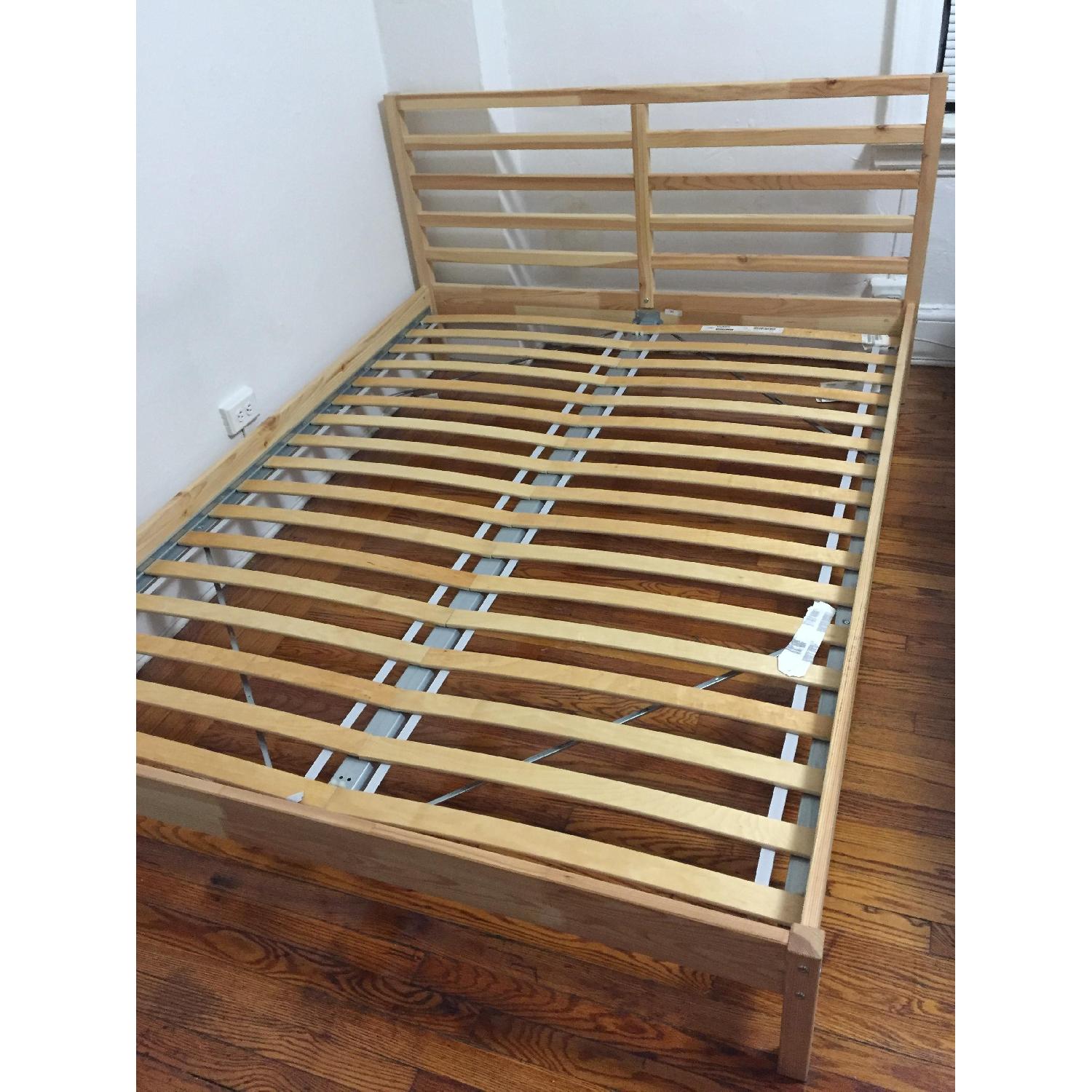 Ikea Tarva Queen Size Bed Frame w/ Slats - image-2