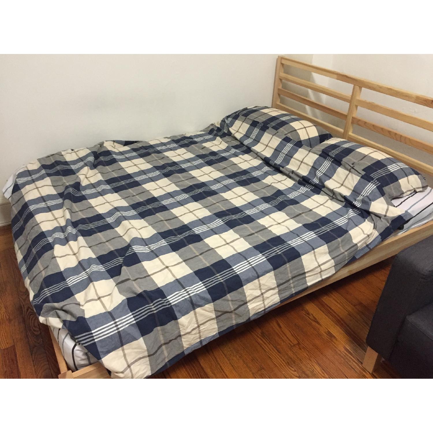 Ikea Tarva Queen Size Bed Frame w/ Slats - image-7
