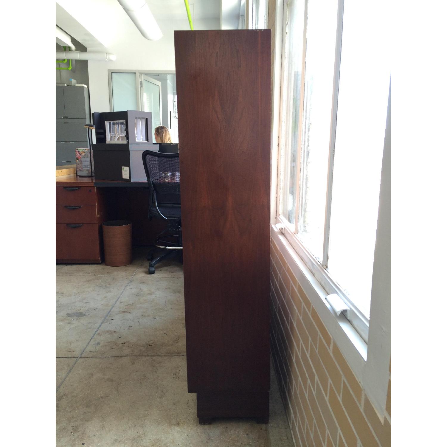 Wooden Bookcase w/ Glass Doors - image-2