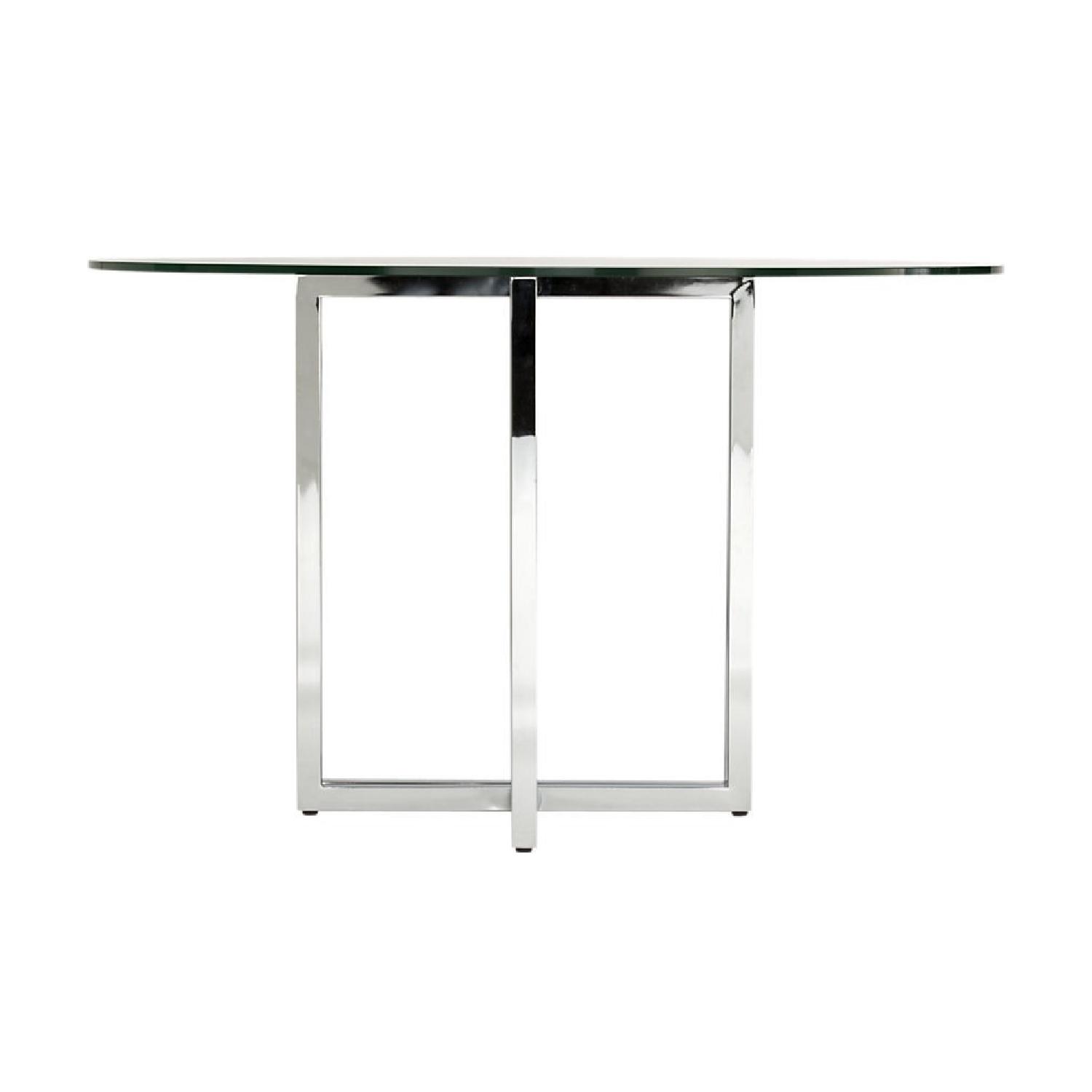 CB2 Silverado Chrome Rectangular Dining Table - image-1