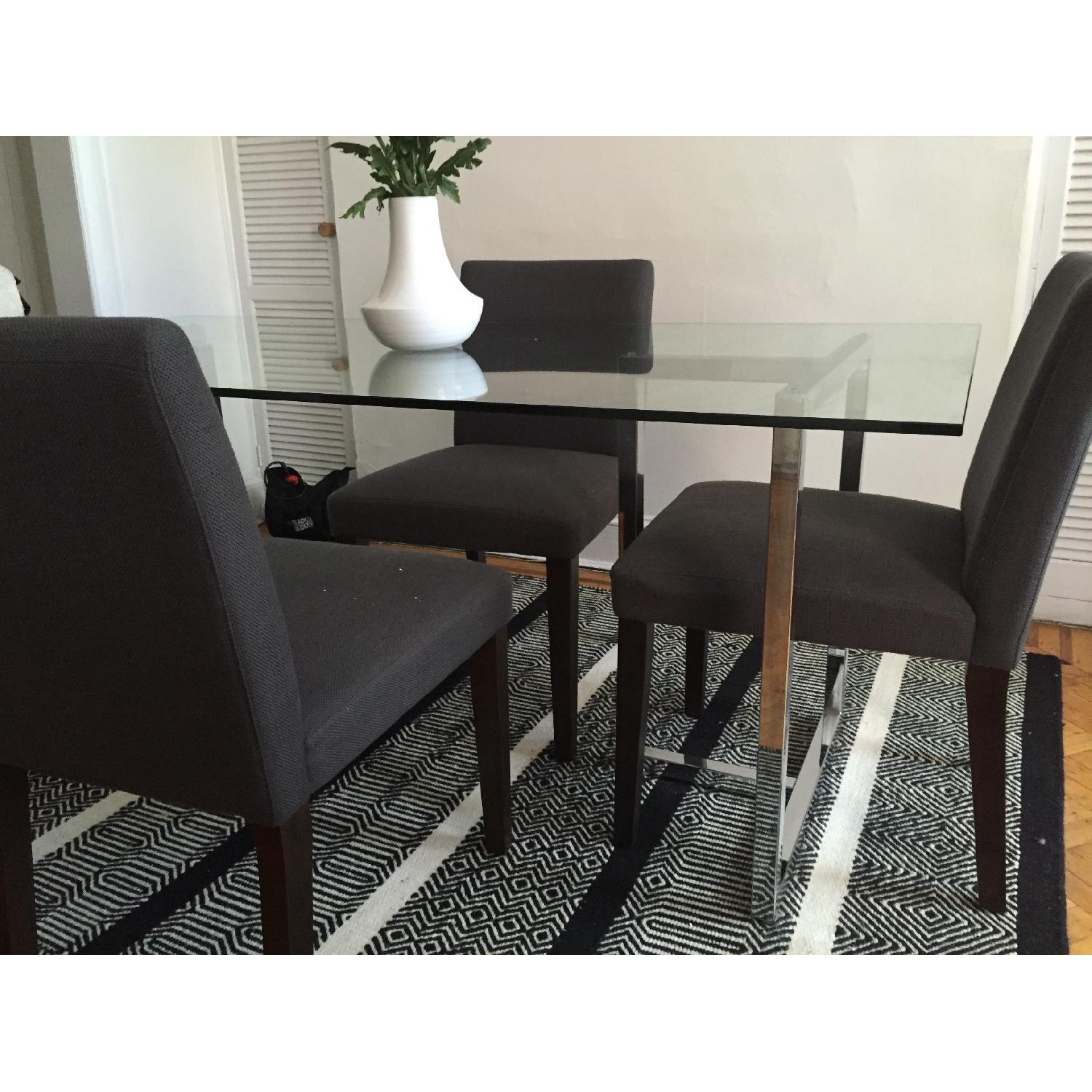 CB2 Silverado Chrome Rectangular Dining Table - image-4