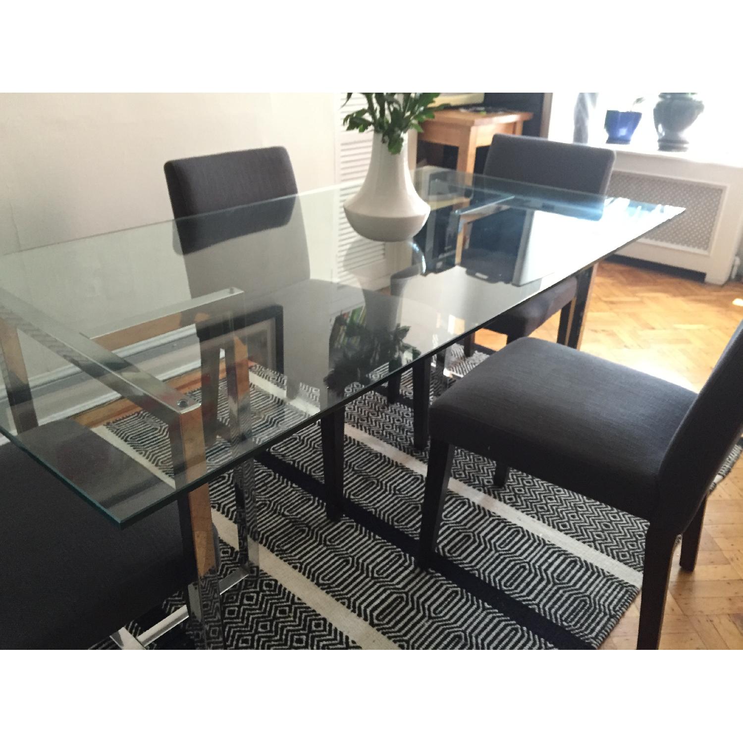 CB2 Silverado Chrome Rectangular Dining Table - image-6