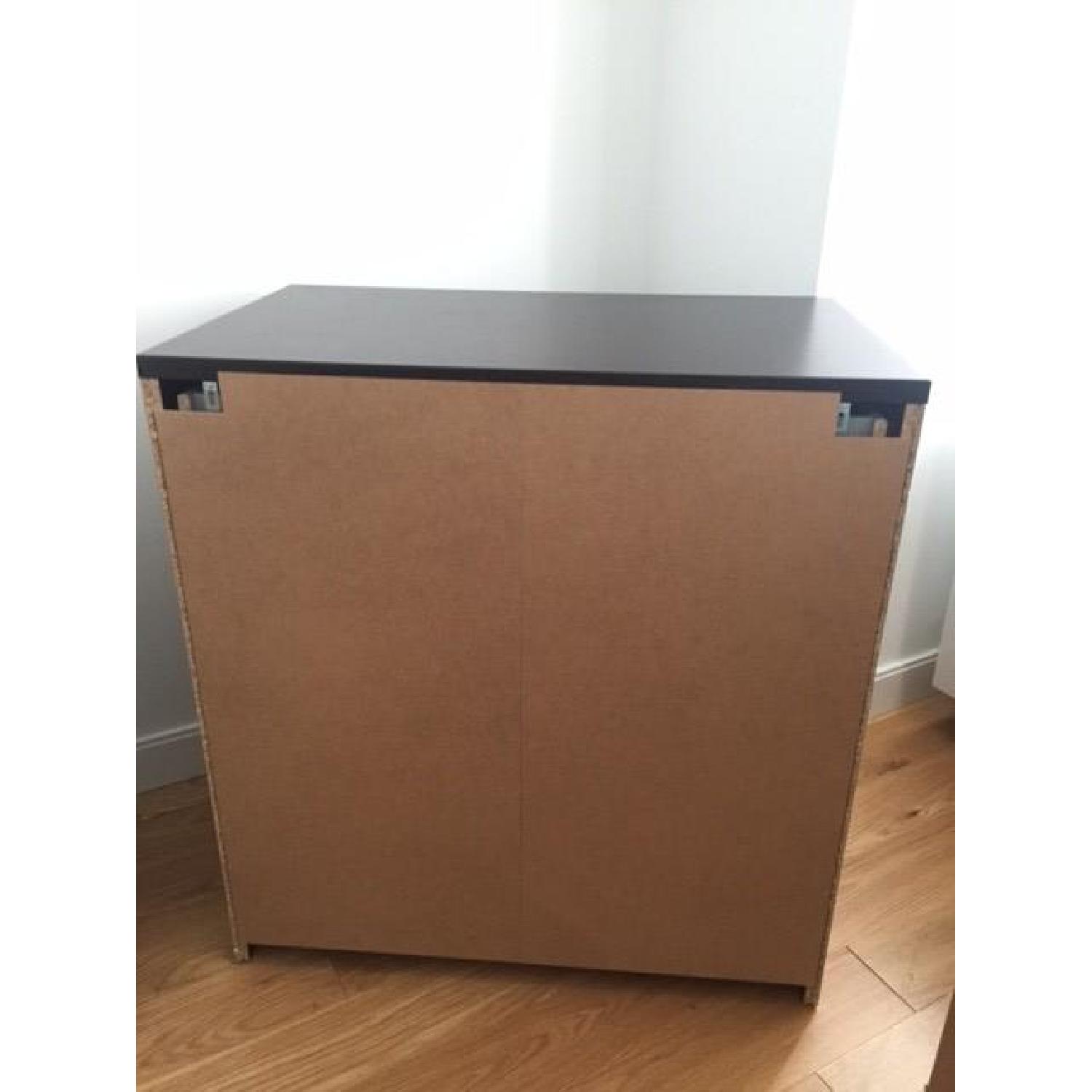 Ikea Hopen Frosted 4-Drawer Chest in Black-Silver - image-1