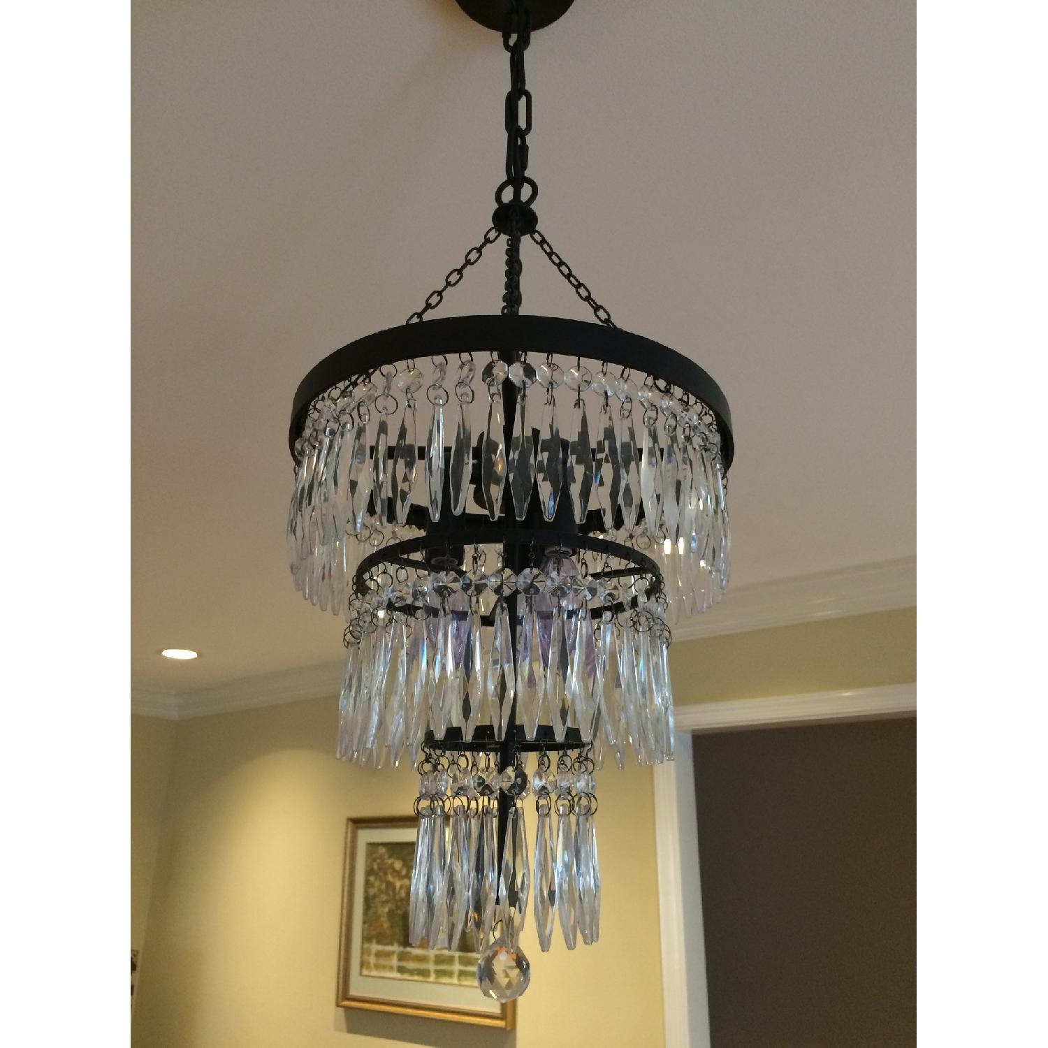 Pottery Barn Small Adele Crystal Drop Chandeliers - image-2