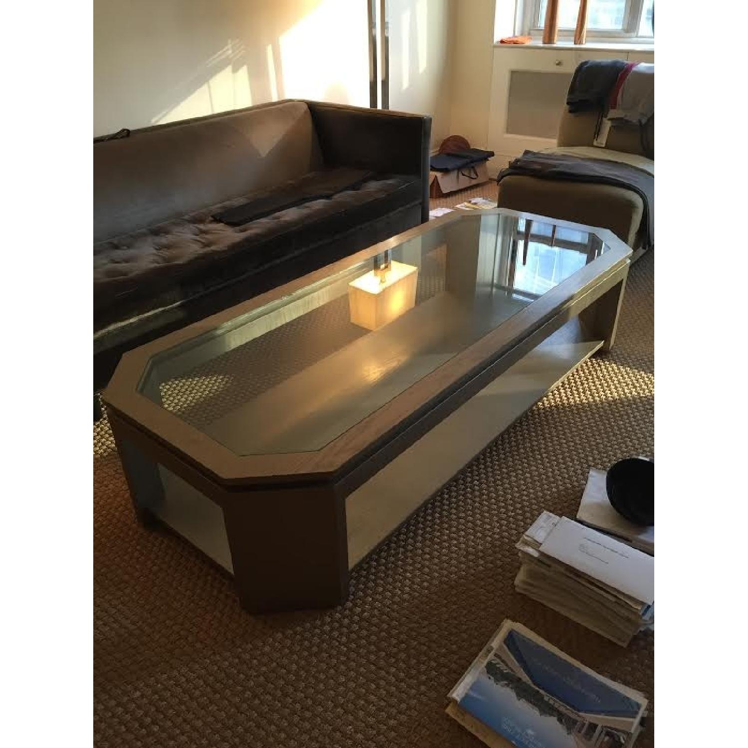 Custom Made Glass Coffee Table AptDeco