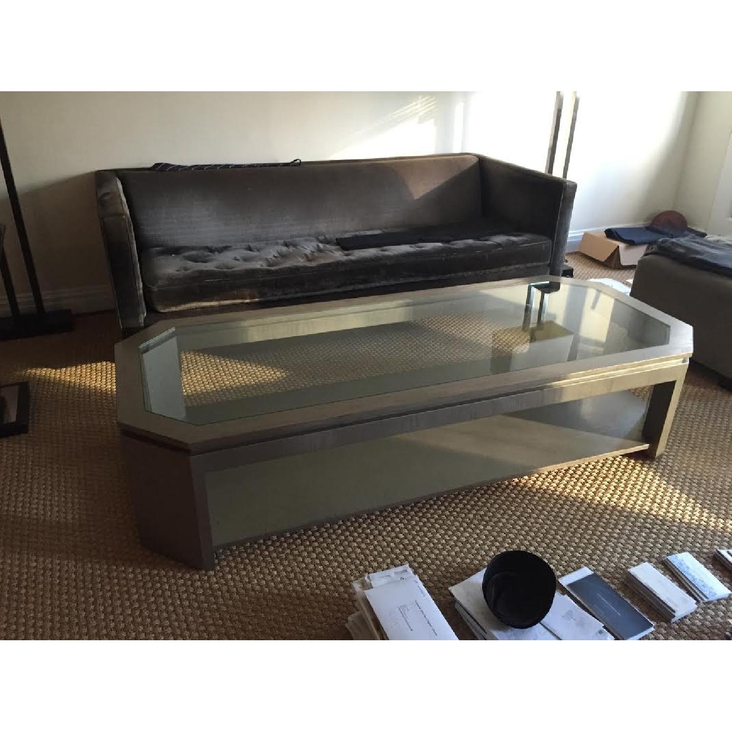 Custom Made Glass Coffee Table AptDeco