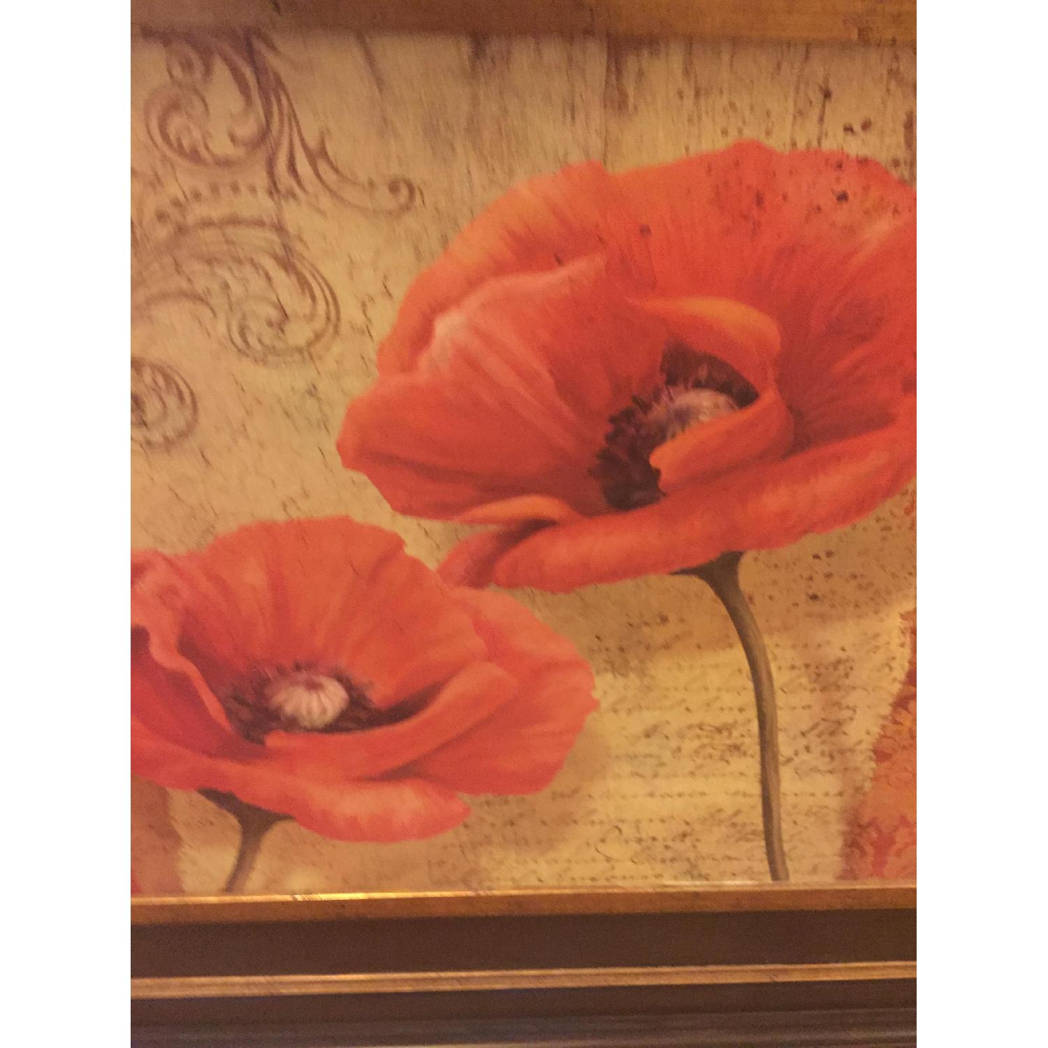 Kirkland's Large Floral Wall Art w/ Wooden Frame - image-3