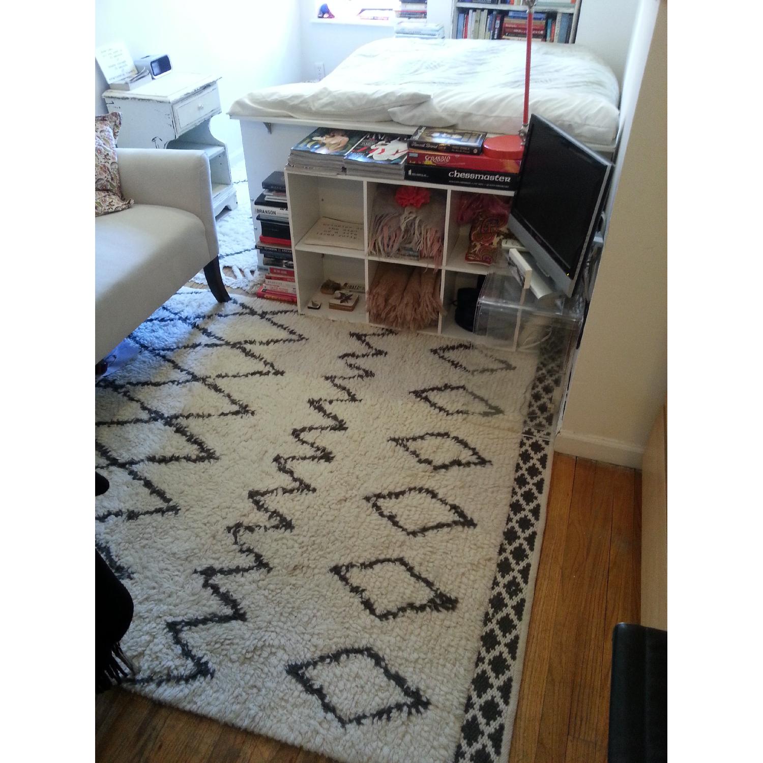 West Elm Kasbah Wool Ivory Rug w/ Subtle Pattern - image-3