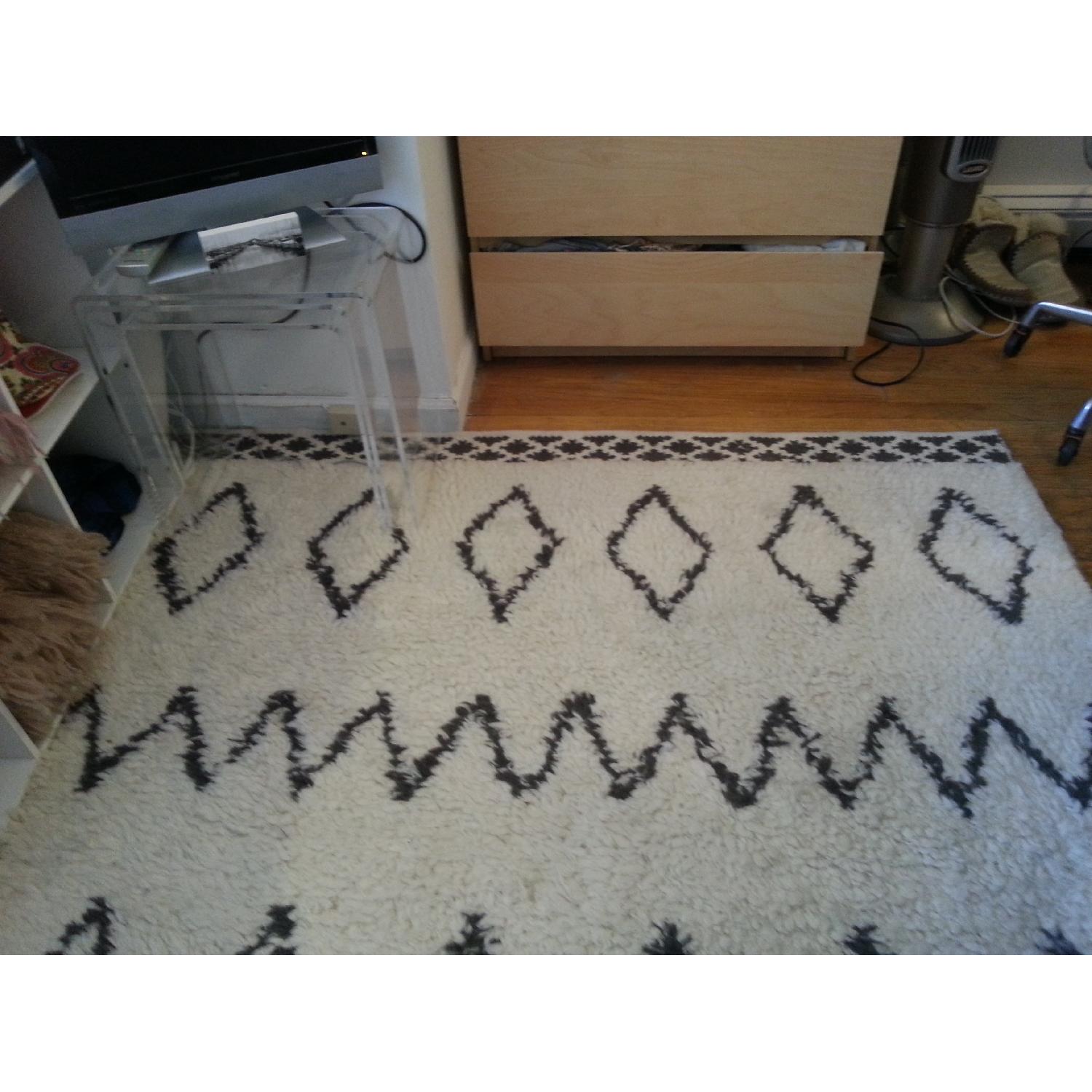 West Elm Kasbah Wool Ivory Rug w/ Subtle Pattern - image-4