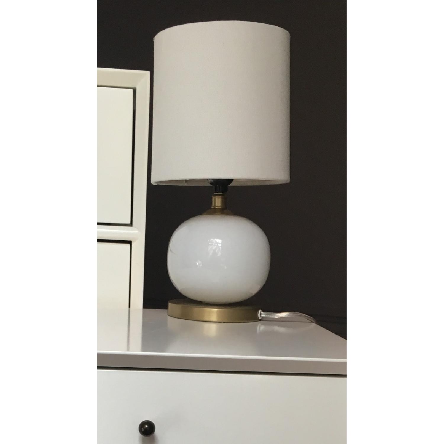 West Elm Mini Abacus Table Lamp in Milk Finish - image-1