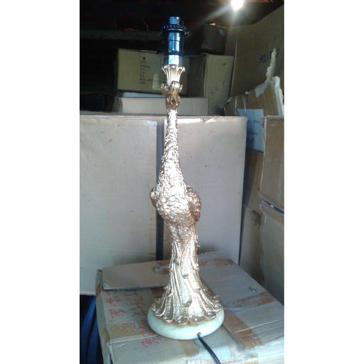 Brass Peacock Lamp - image-1