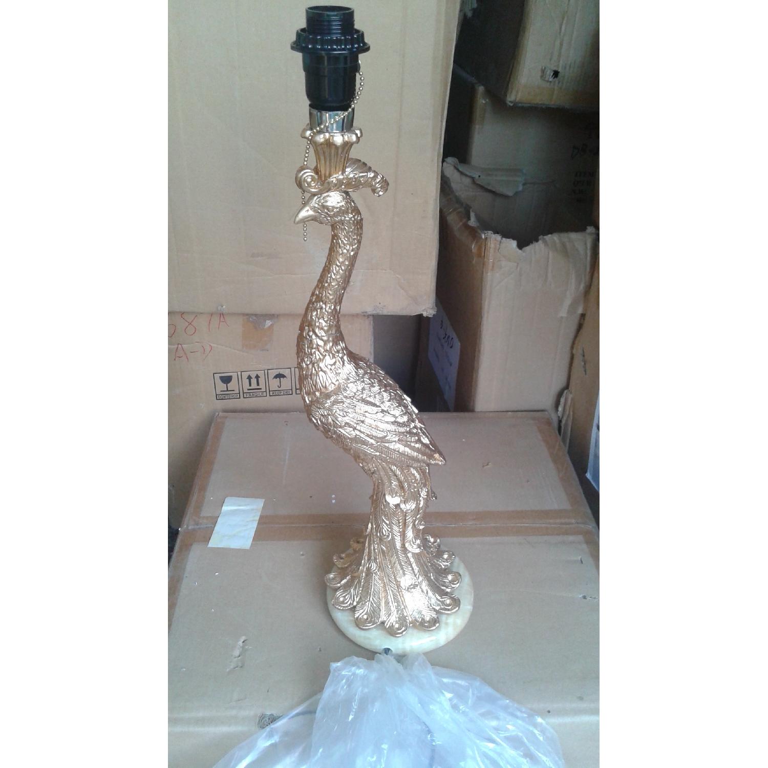 Brass Peacock Lamp - image-2