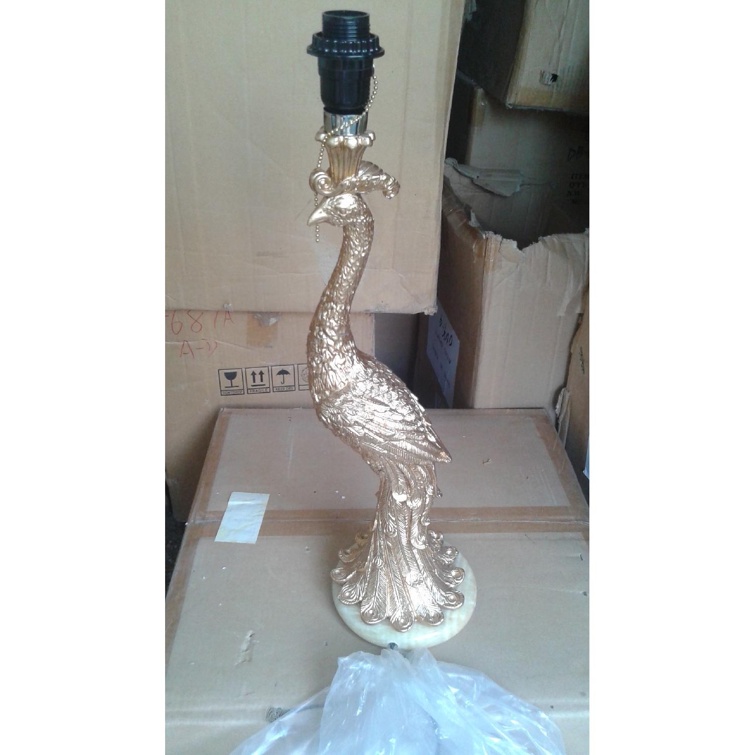 Brass Peacock Lamp - image-3