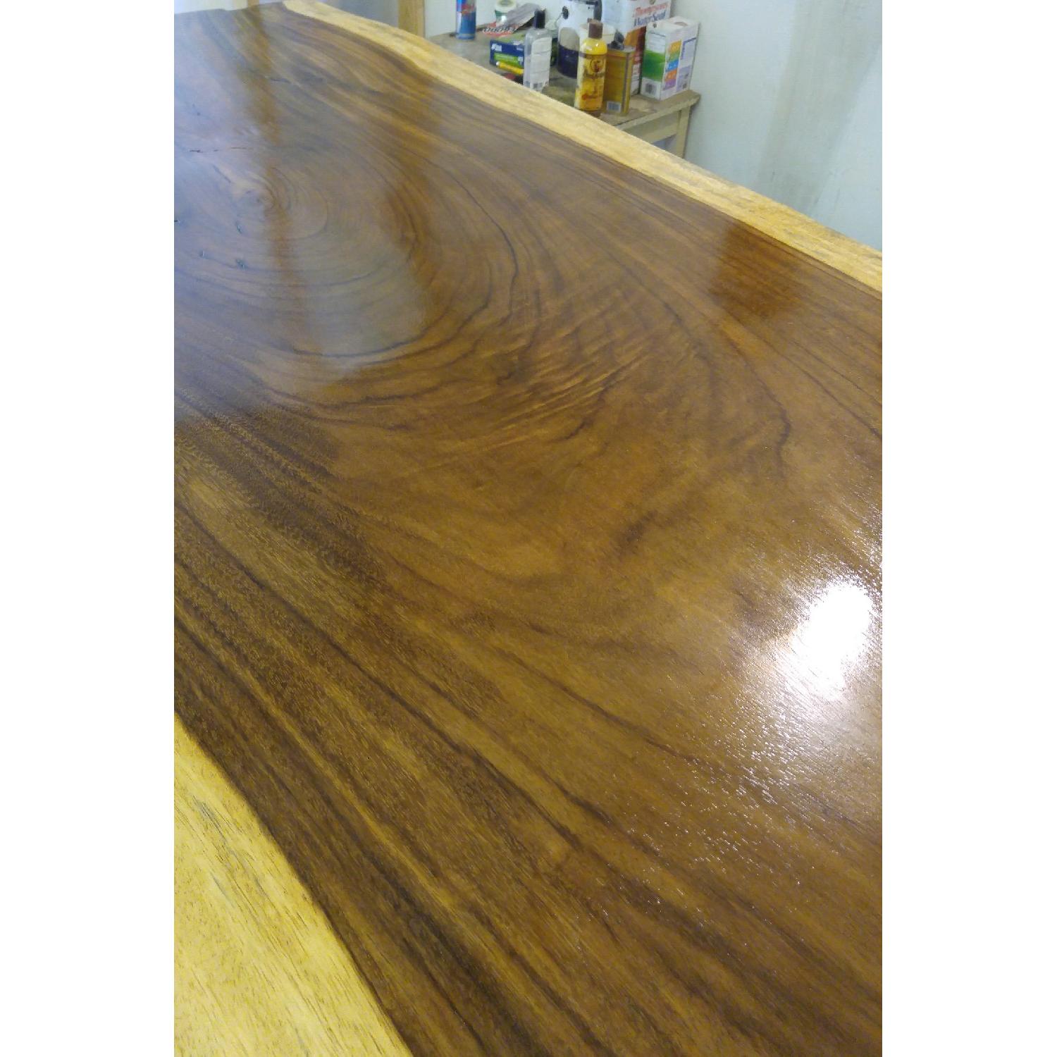 Costa Rican Monkey Pod Slab Table w/ Cast Iron Base - image-8