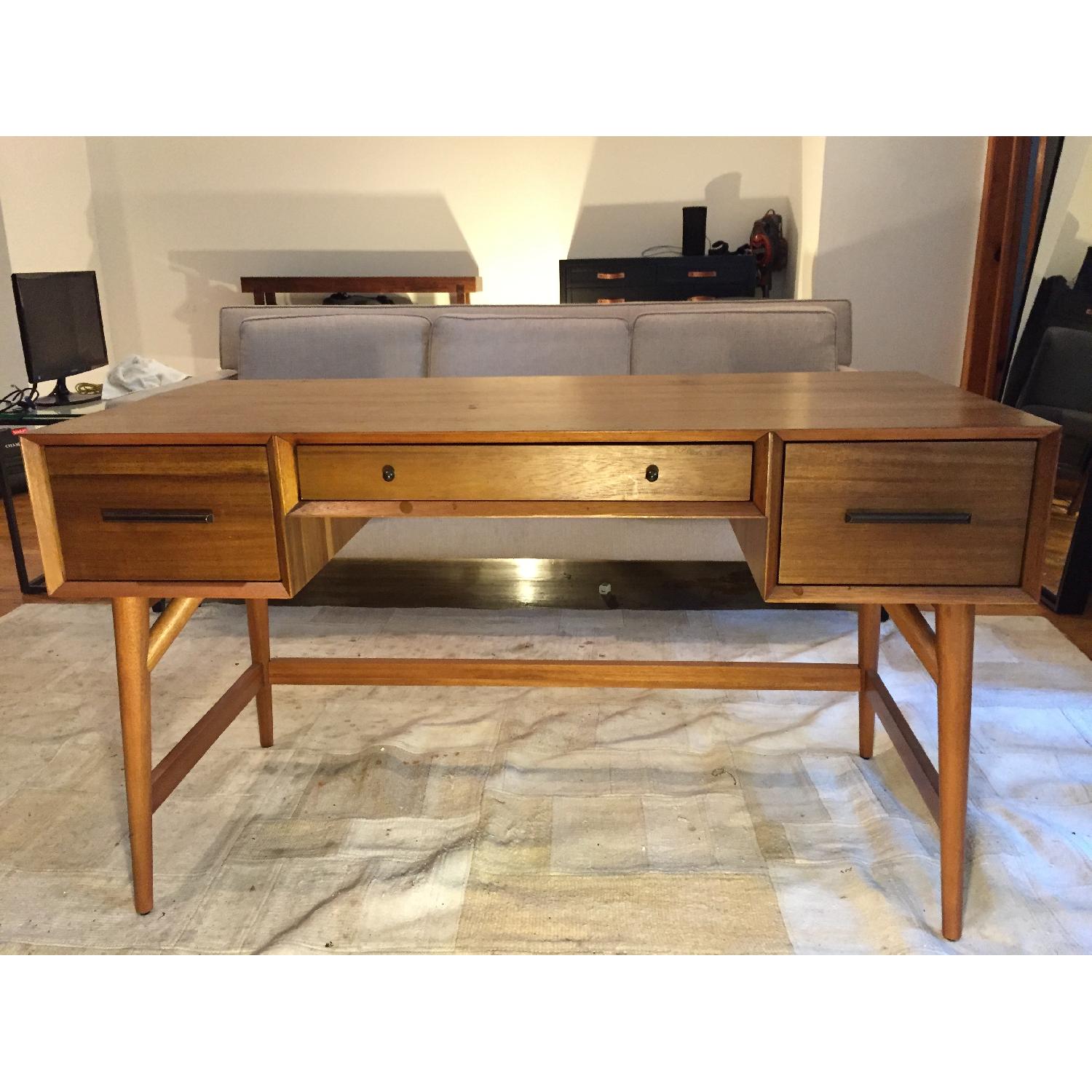 West Elm Mid-Century Acorn Wood Desk - image-1