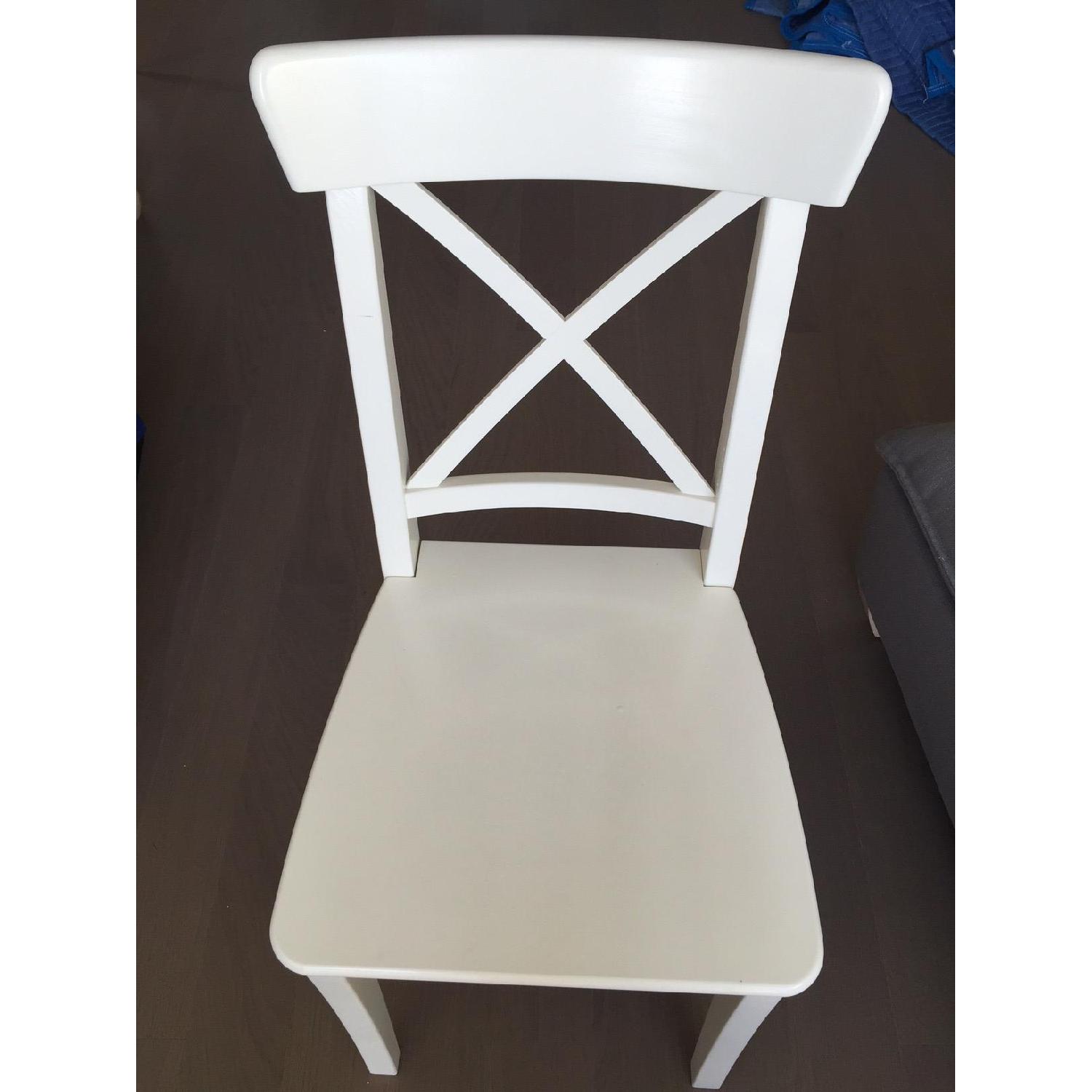 Ikea Ingolf White Dining Chairs AptDeco