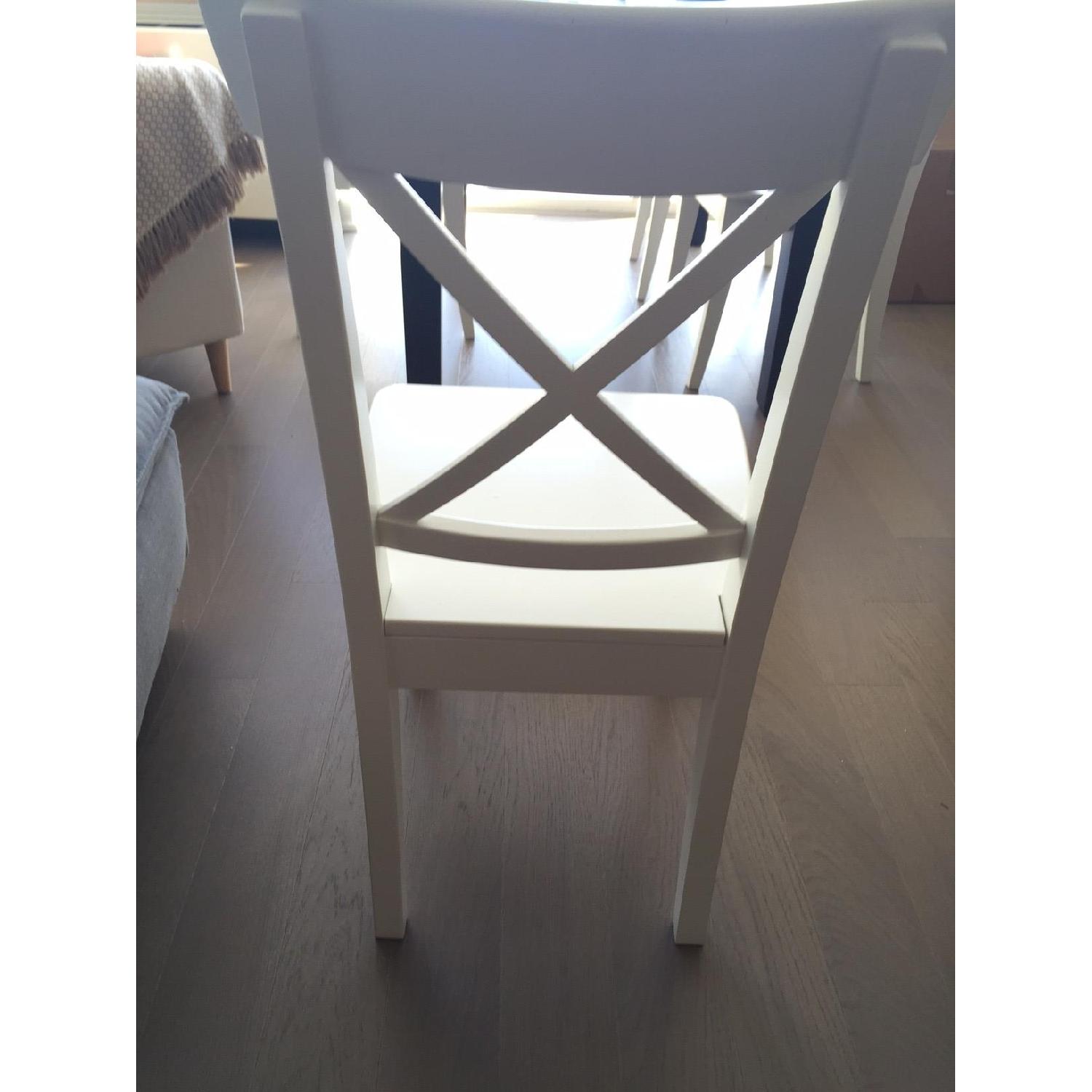 Ikea Ingolf White Dining Chairs - image-4