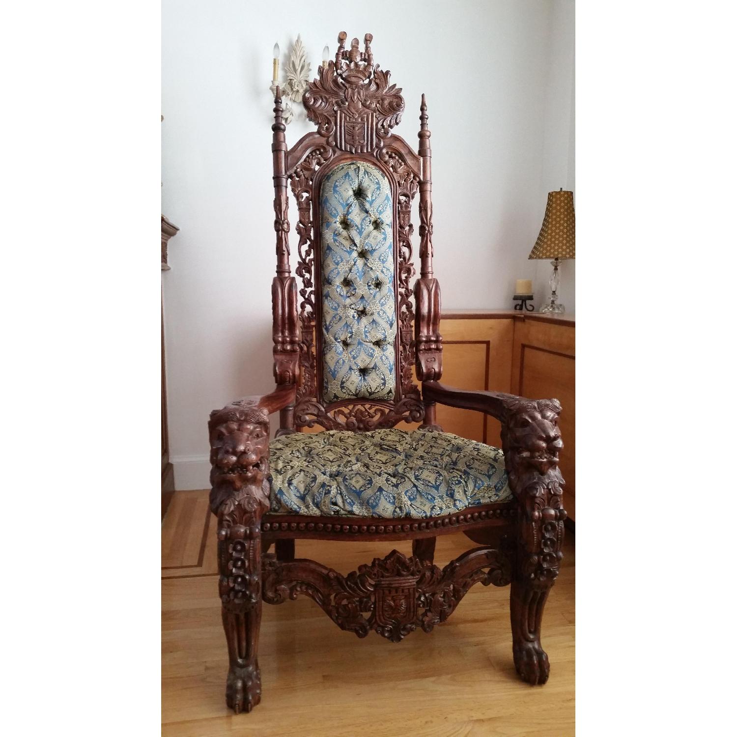 Mahogany Throne Queens Chair - image-1