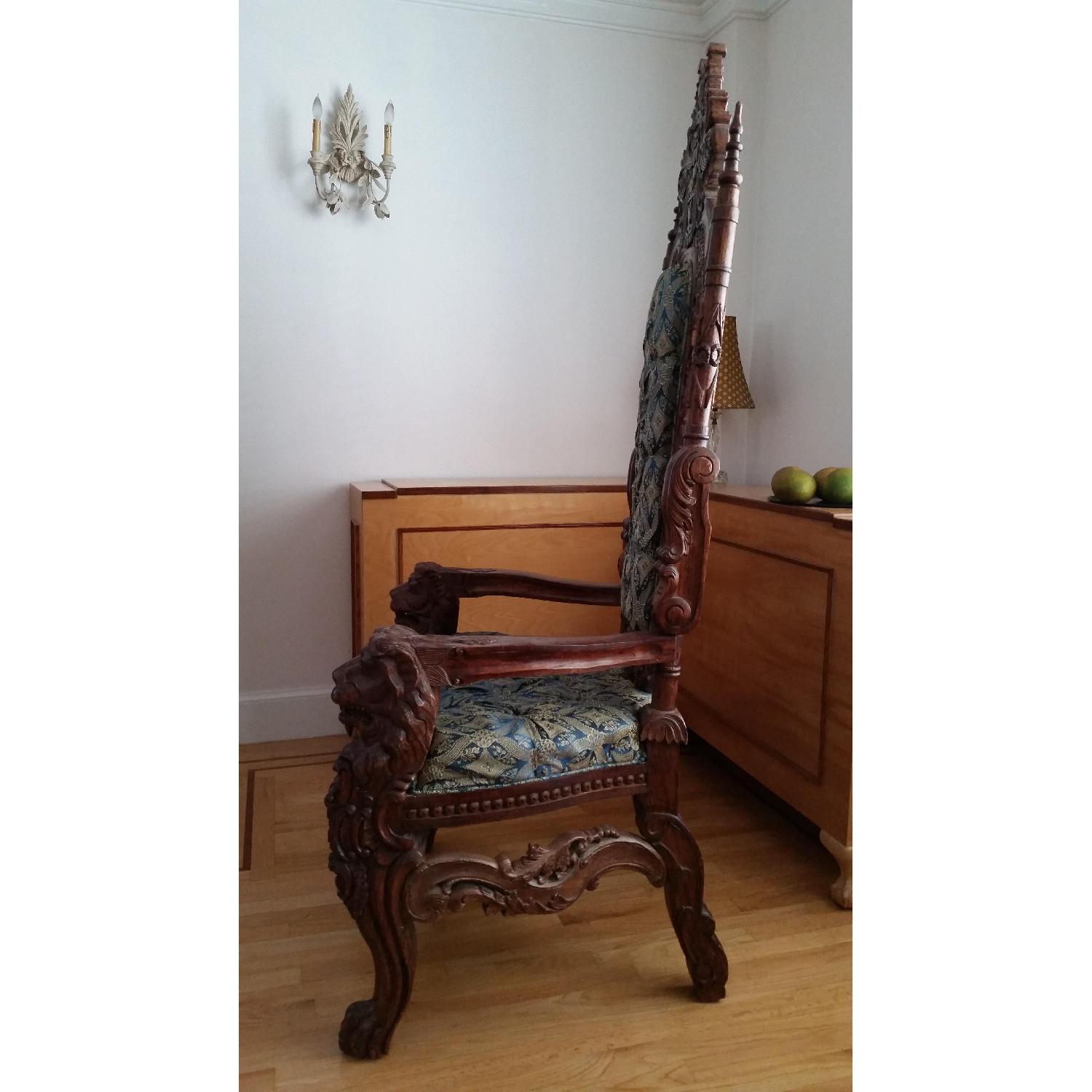 Mahogany Throne Queens Chair - image-2