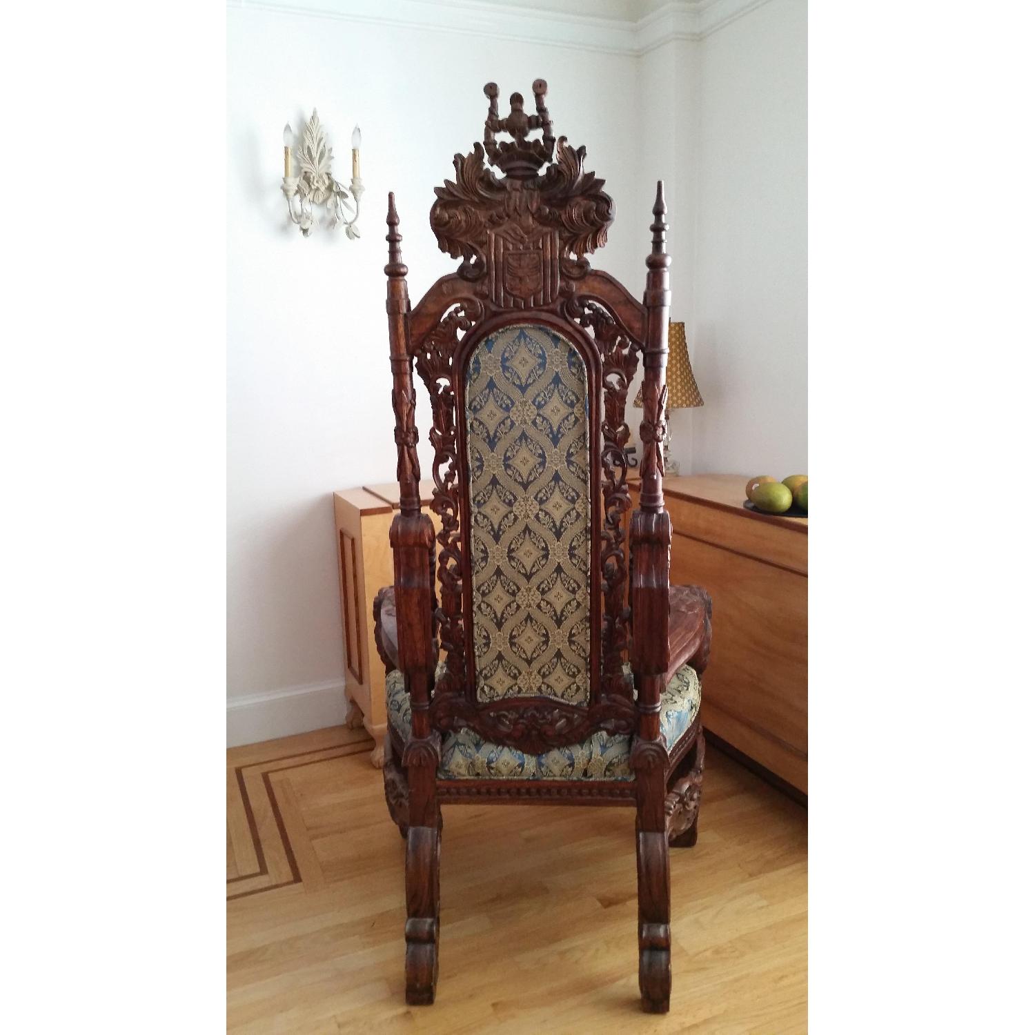 Mahogany Throne Queens Chair - image-4
