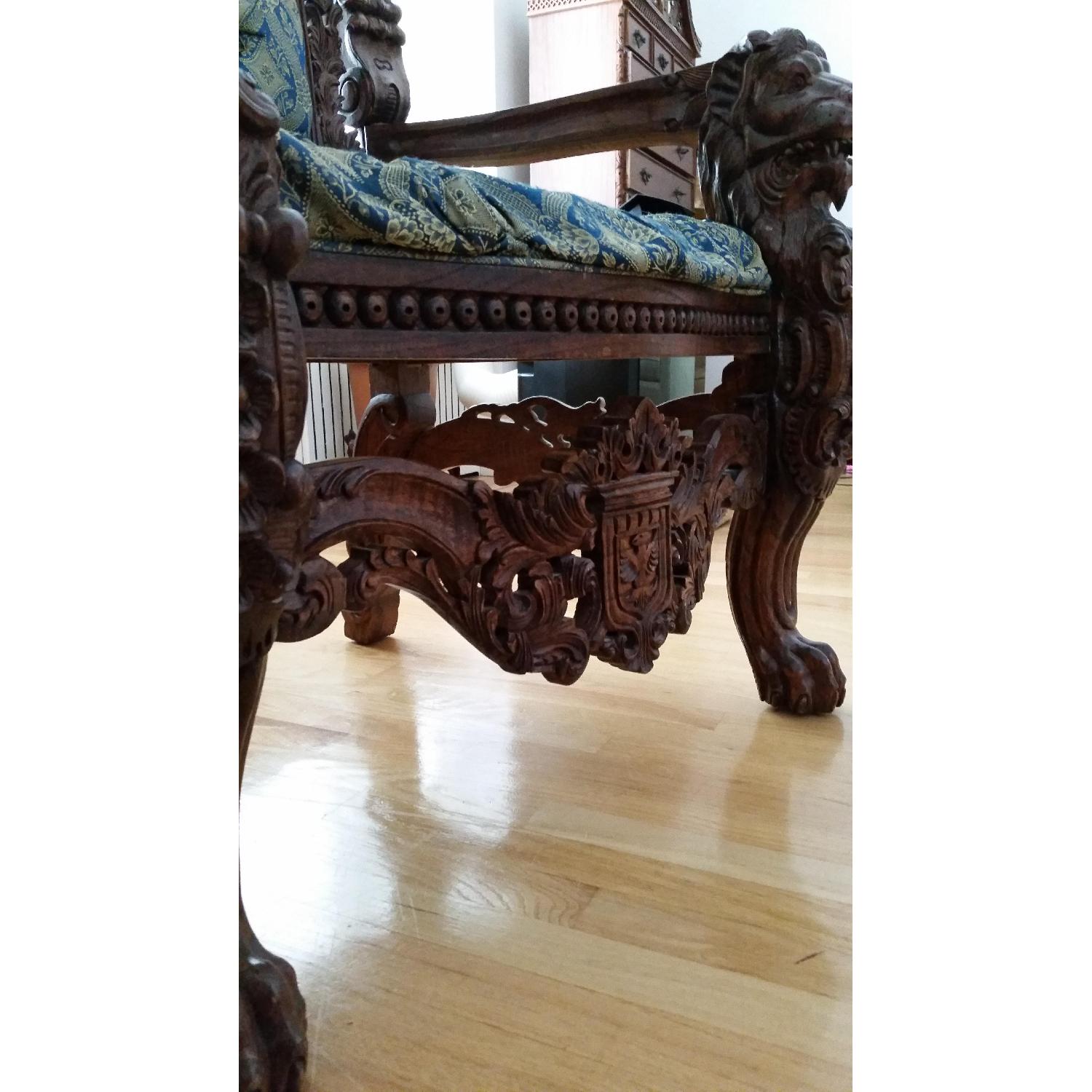 Mahogany Throne Queens Chair - image-6