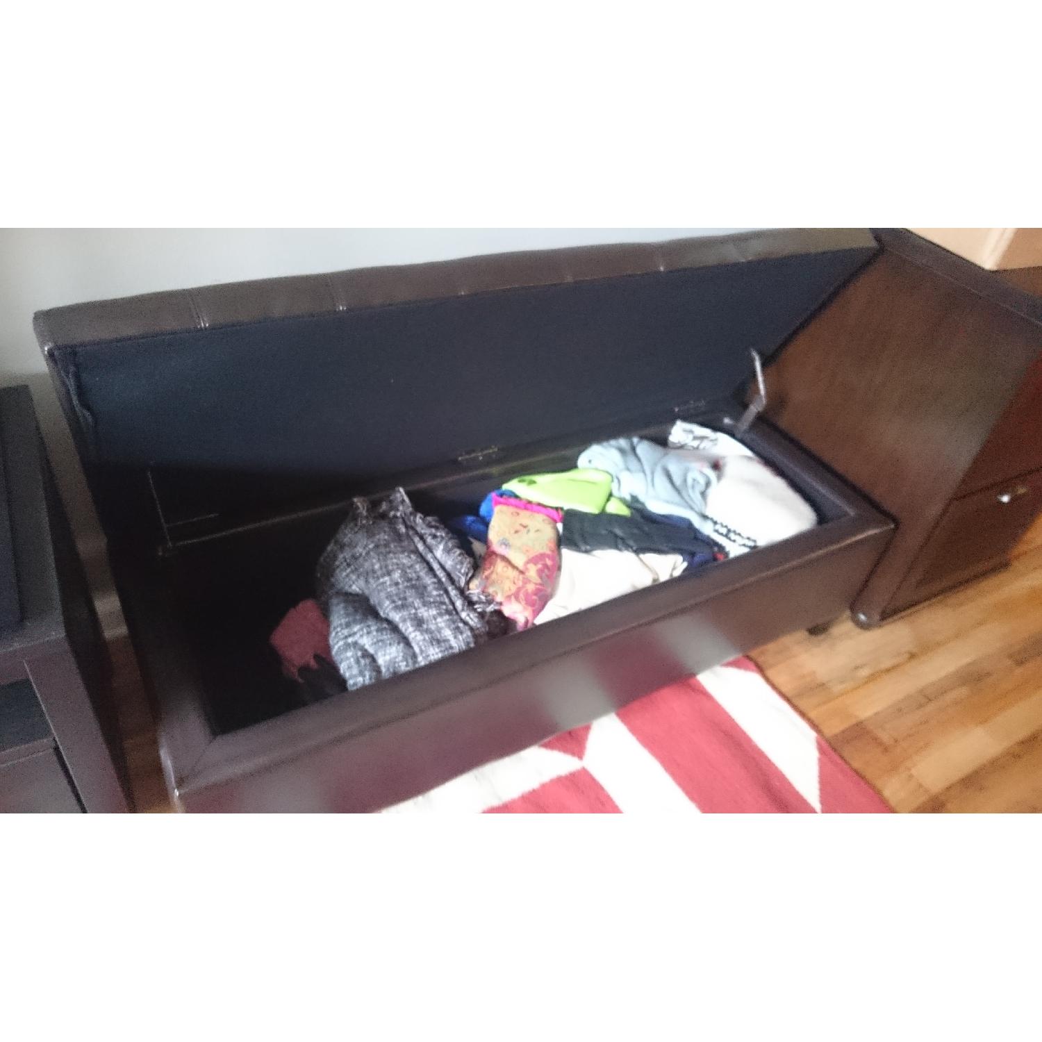 Fulham Bonded Leather Storage Bench - image-2