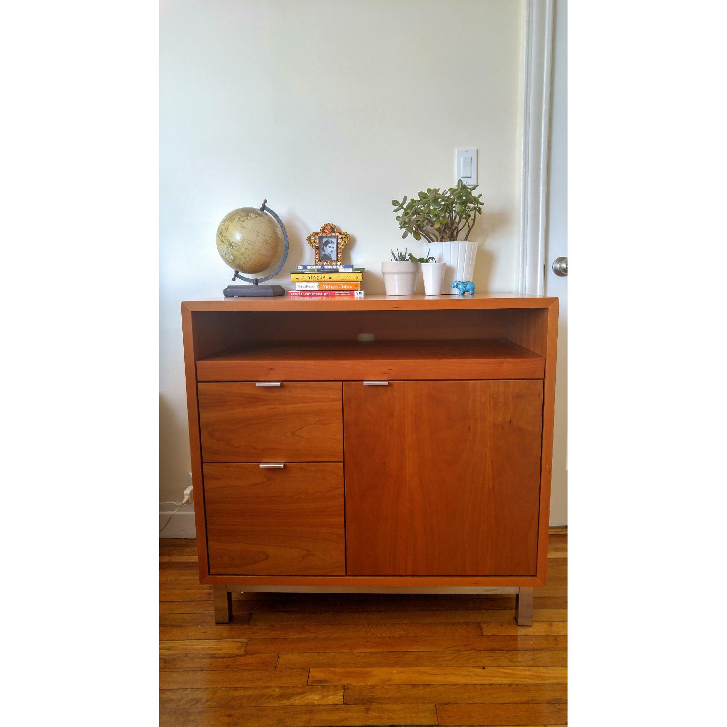 Room & Board Copenhagen Office Armoire Desk in Cherry Wood - image-1