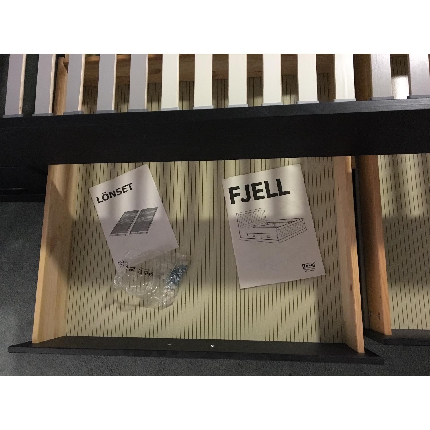 Ikea Fjell Pine Queen Storage Bed Frame AptDeco