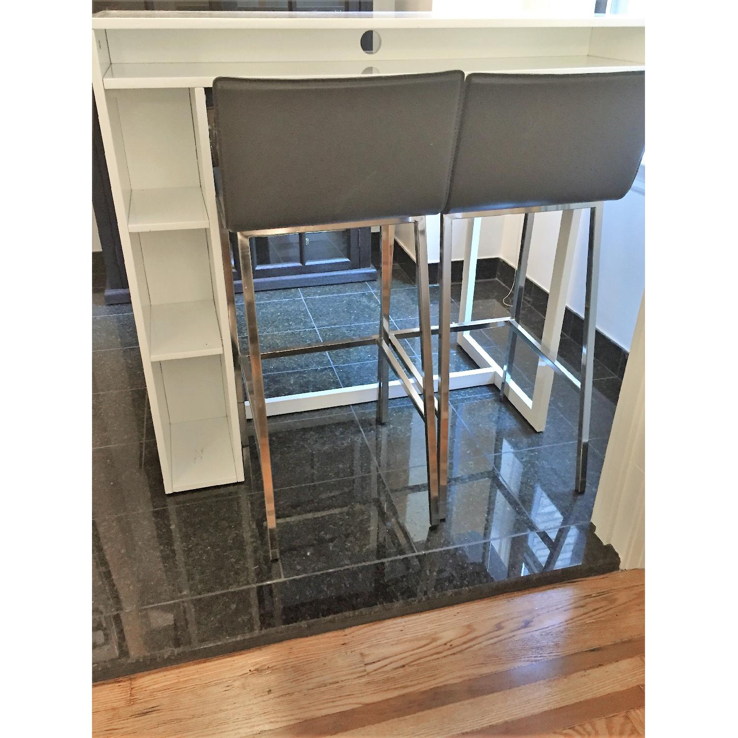 CB2 Public White High Dining Table - image-1