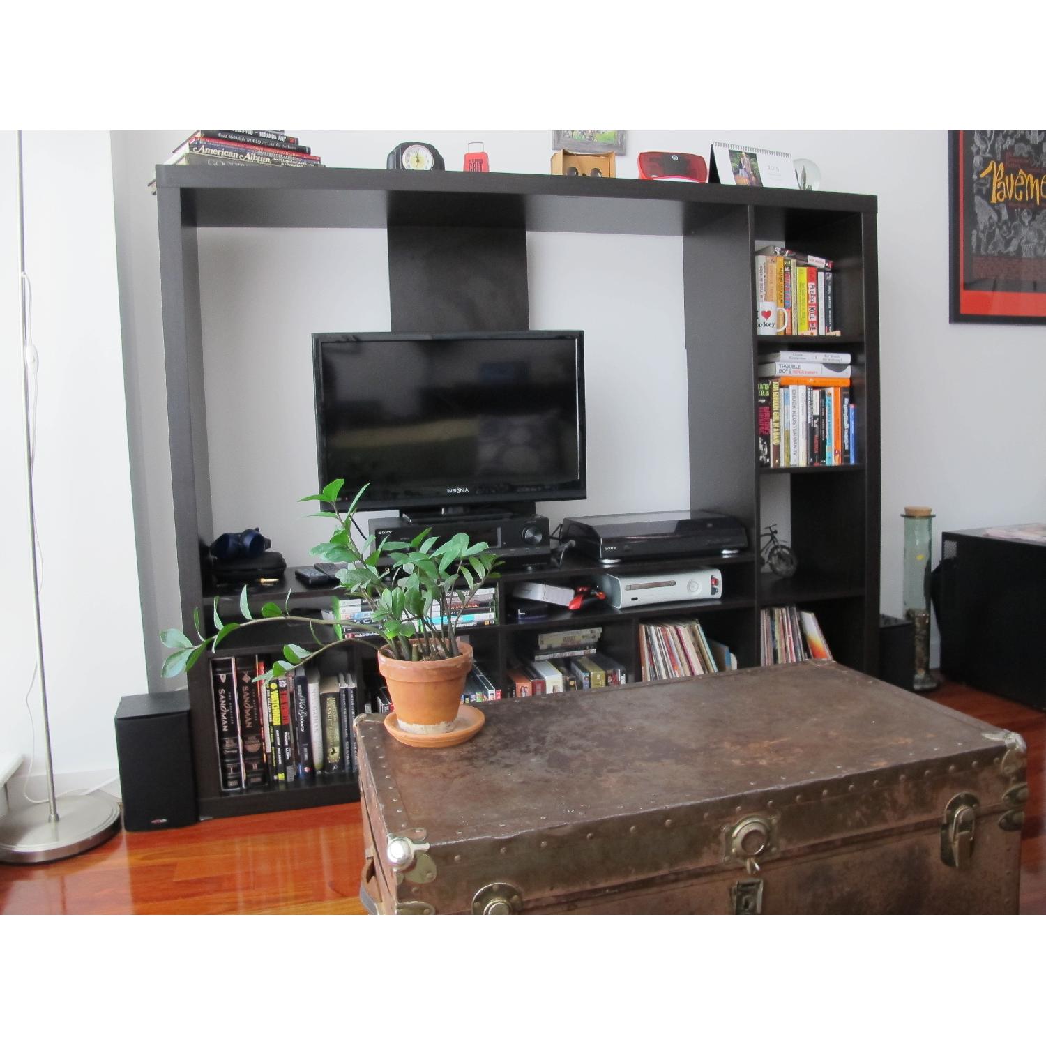 Ikea Lappland Media Unit in Black/Brown - AptDeco Ikea Lappland Media Unit in Black/Brown - AptDeco