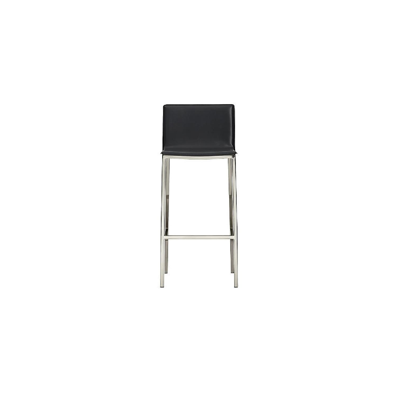 CB2 Carbon Grey Bar Stool AptDeco