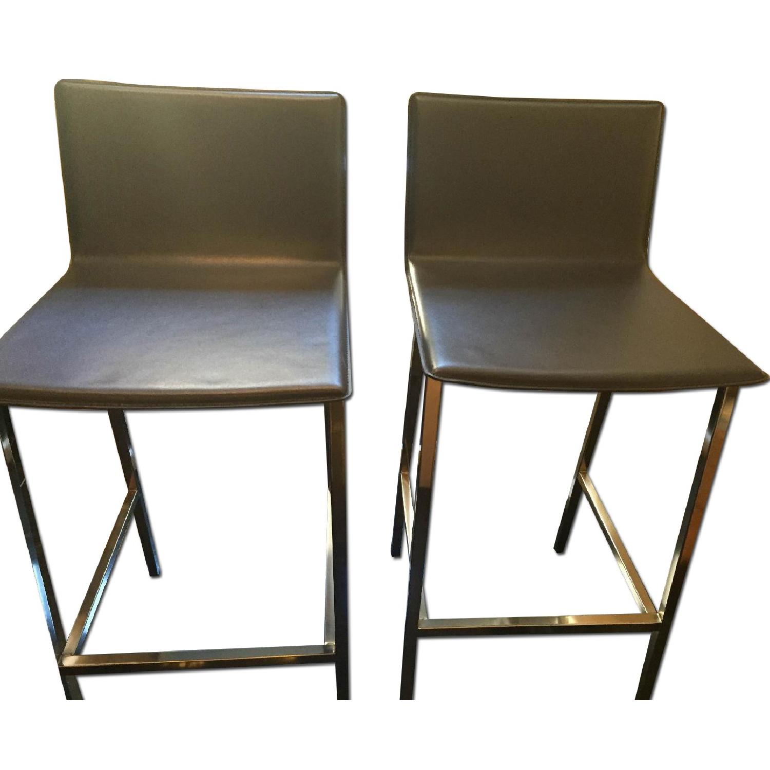 CB2 Carbon Grey Bar Stool AptDeco