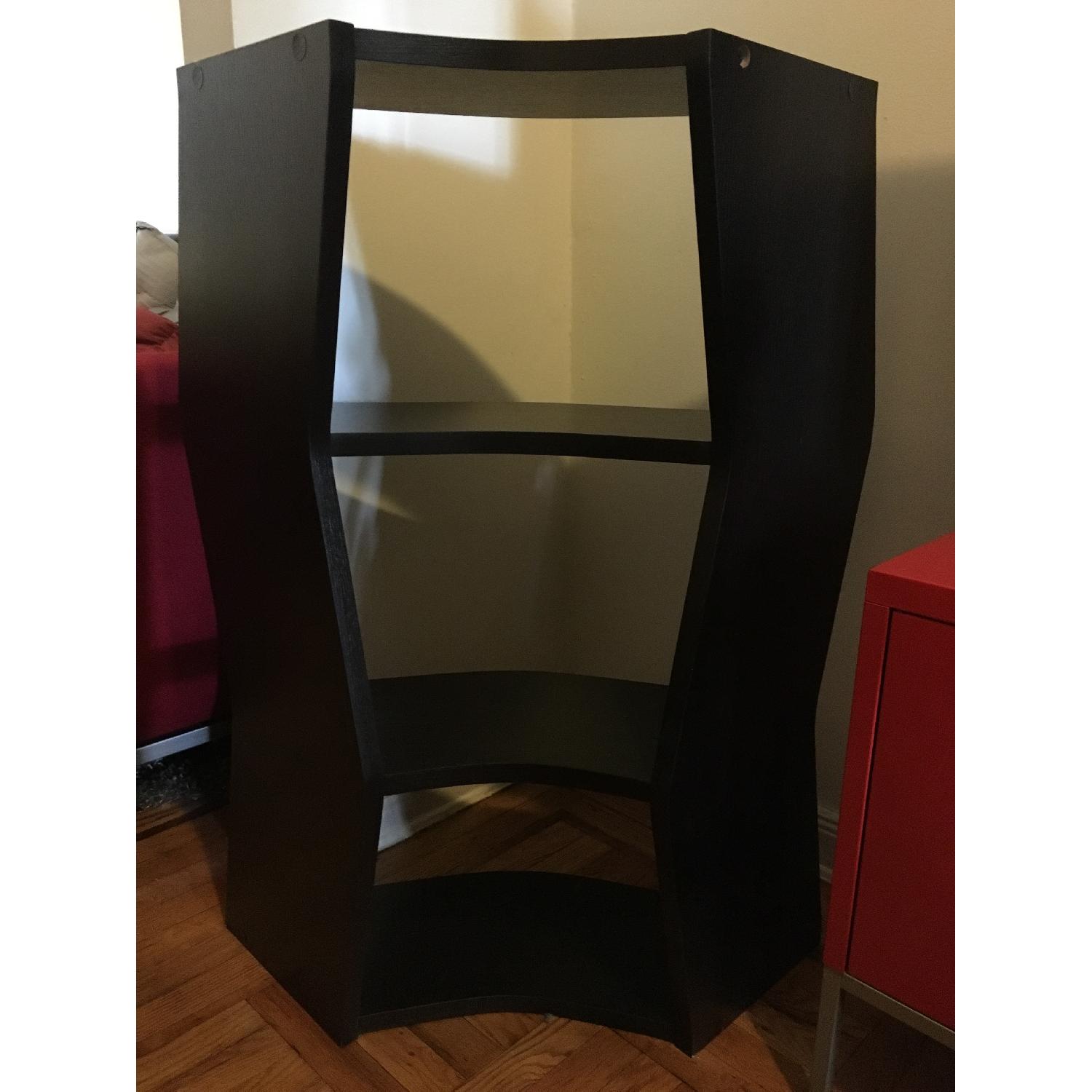 Dark Wood Corner Bookshelf - image-3